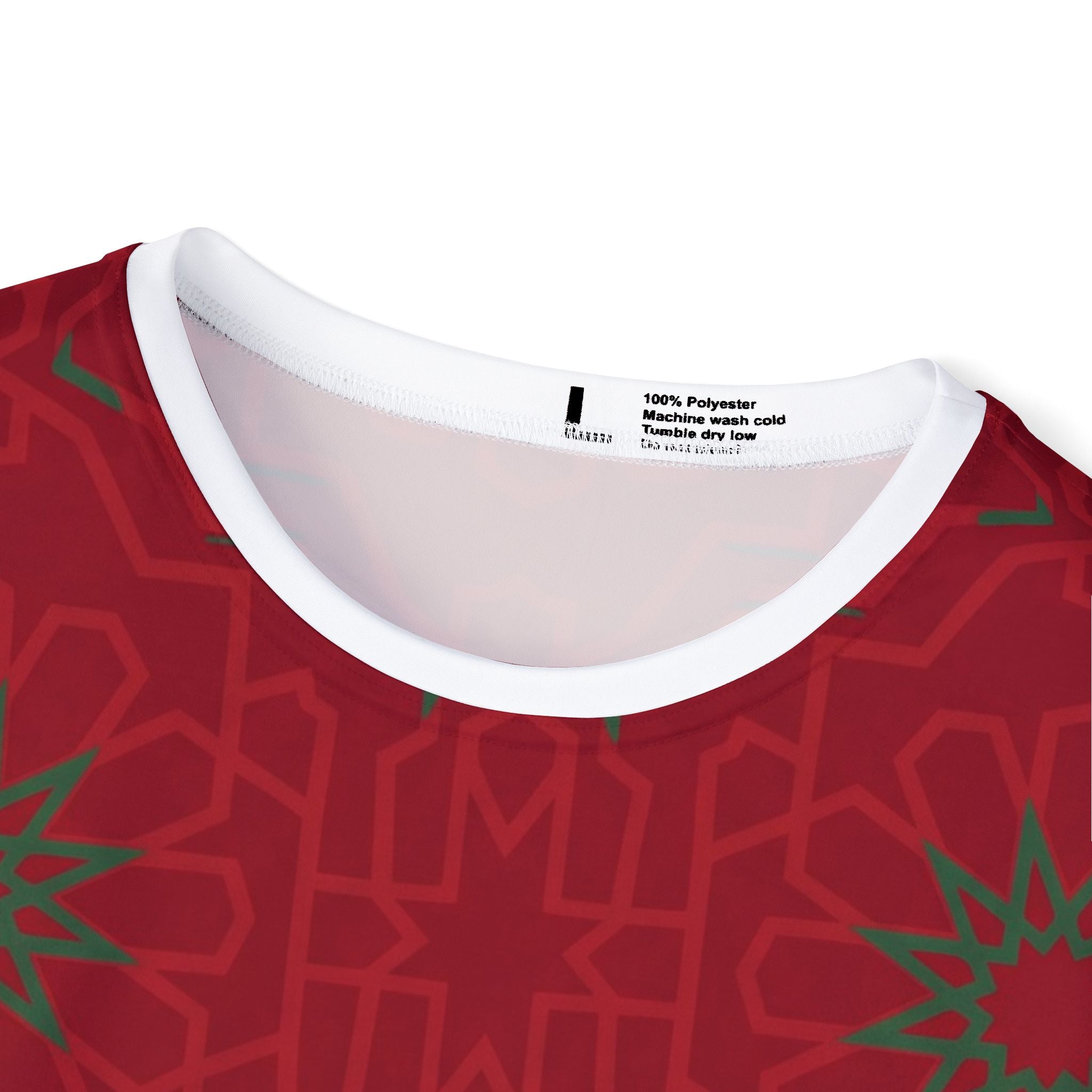 Morocco Geometric Pattern Soccer Jersey - Minimalist Football Fan Shirt