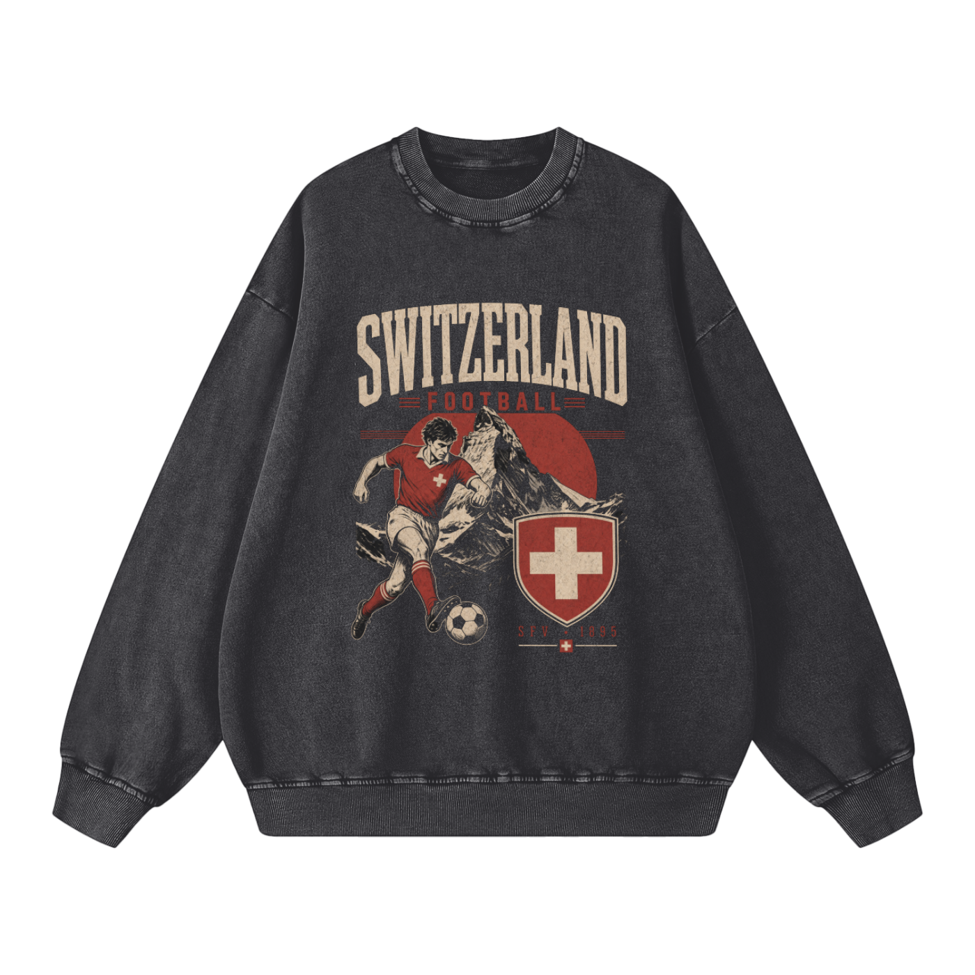 Switzerland Vintage Football Crewneck