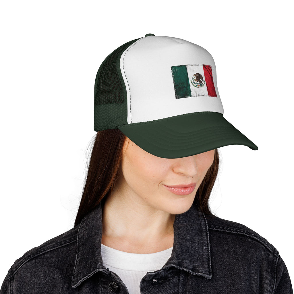 Mexican Flag Trucker Cap – Distressed Mexico Pride Mesh Hat