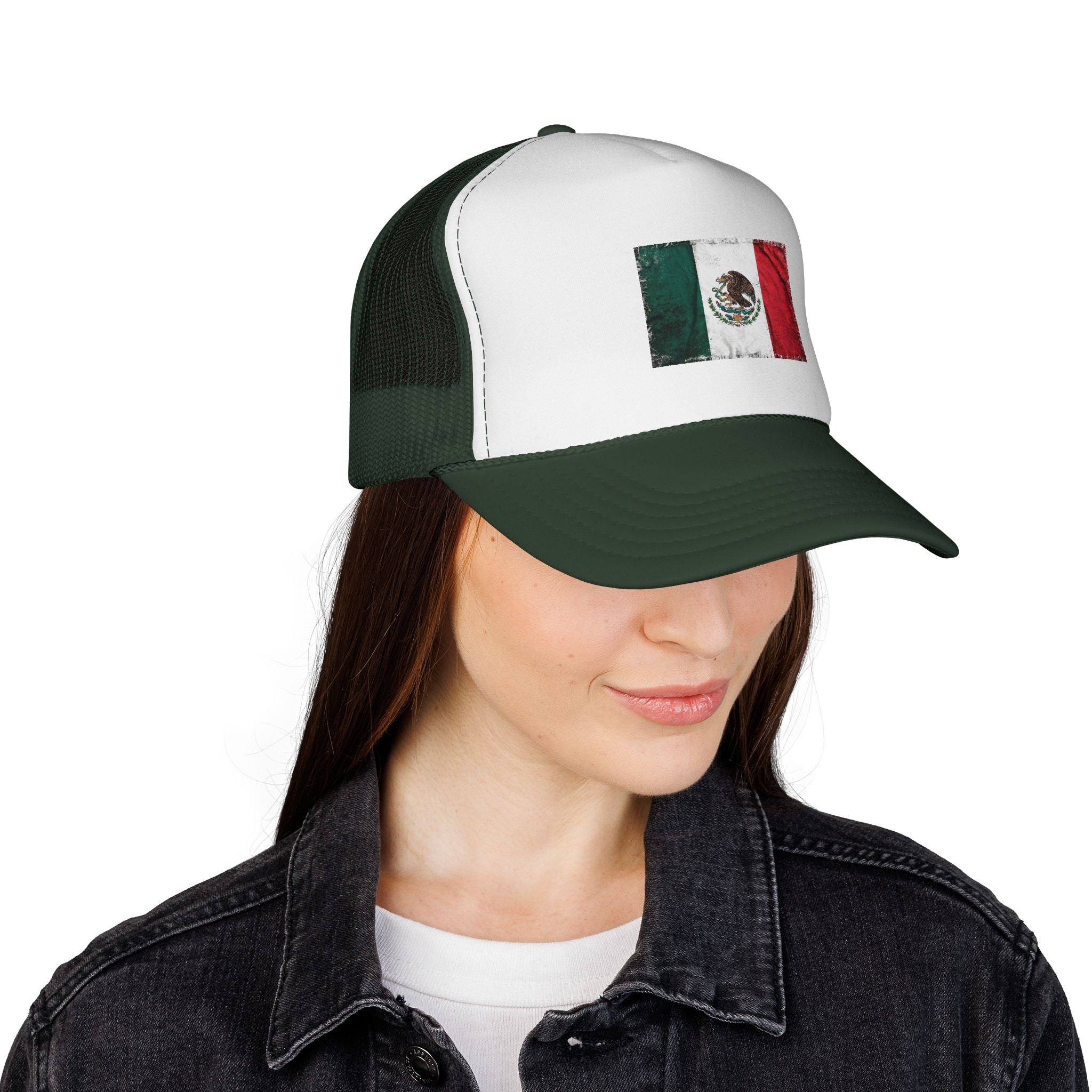 Mexican Flag Trucker Cap – Distressed Mexico Pride Mesh Hat