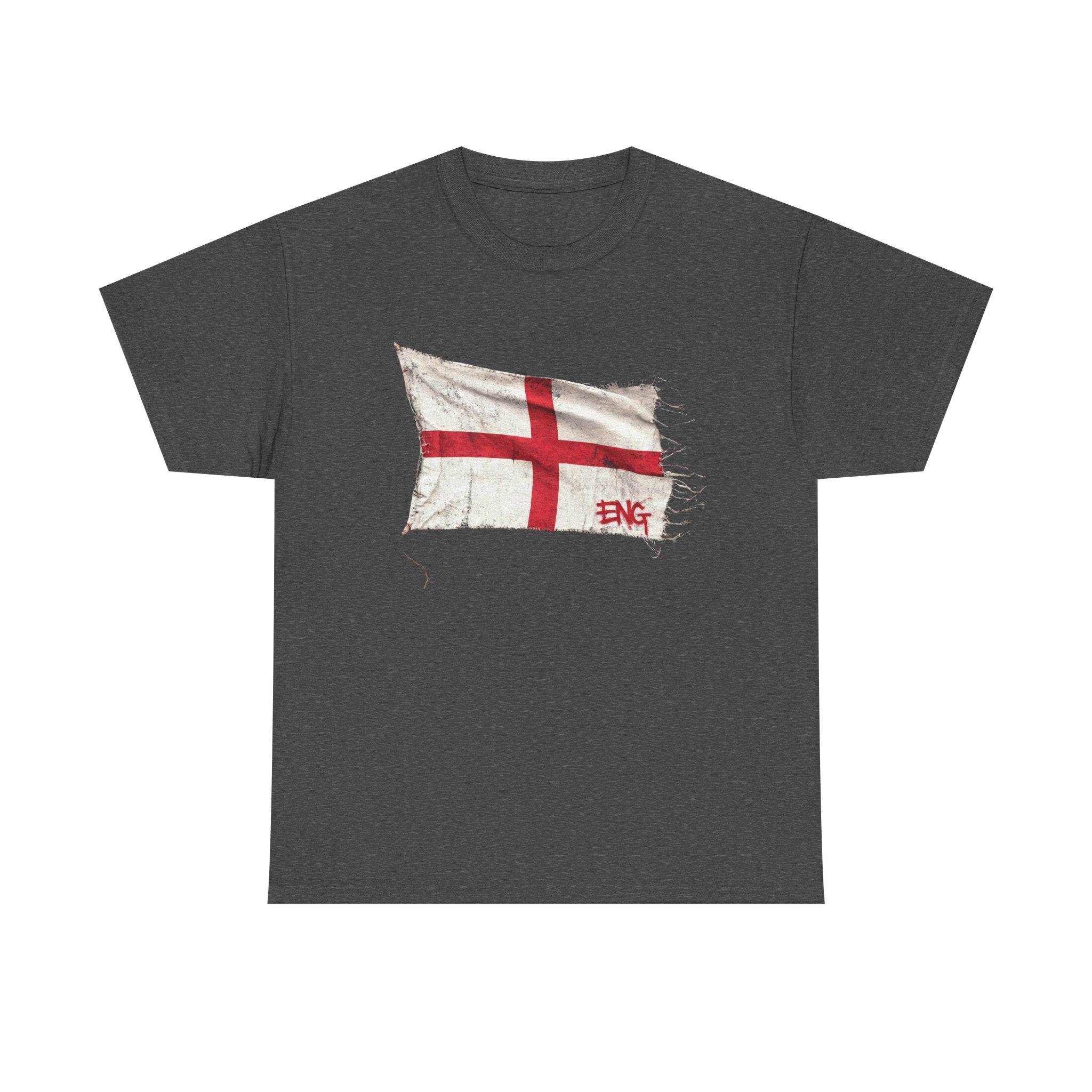 Distressed England Flag Tee | England Graphic Cotton T-Shirt
