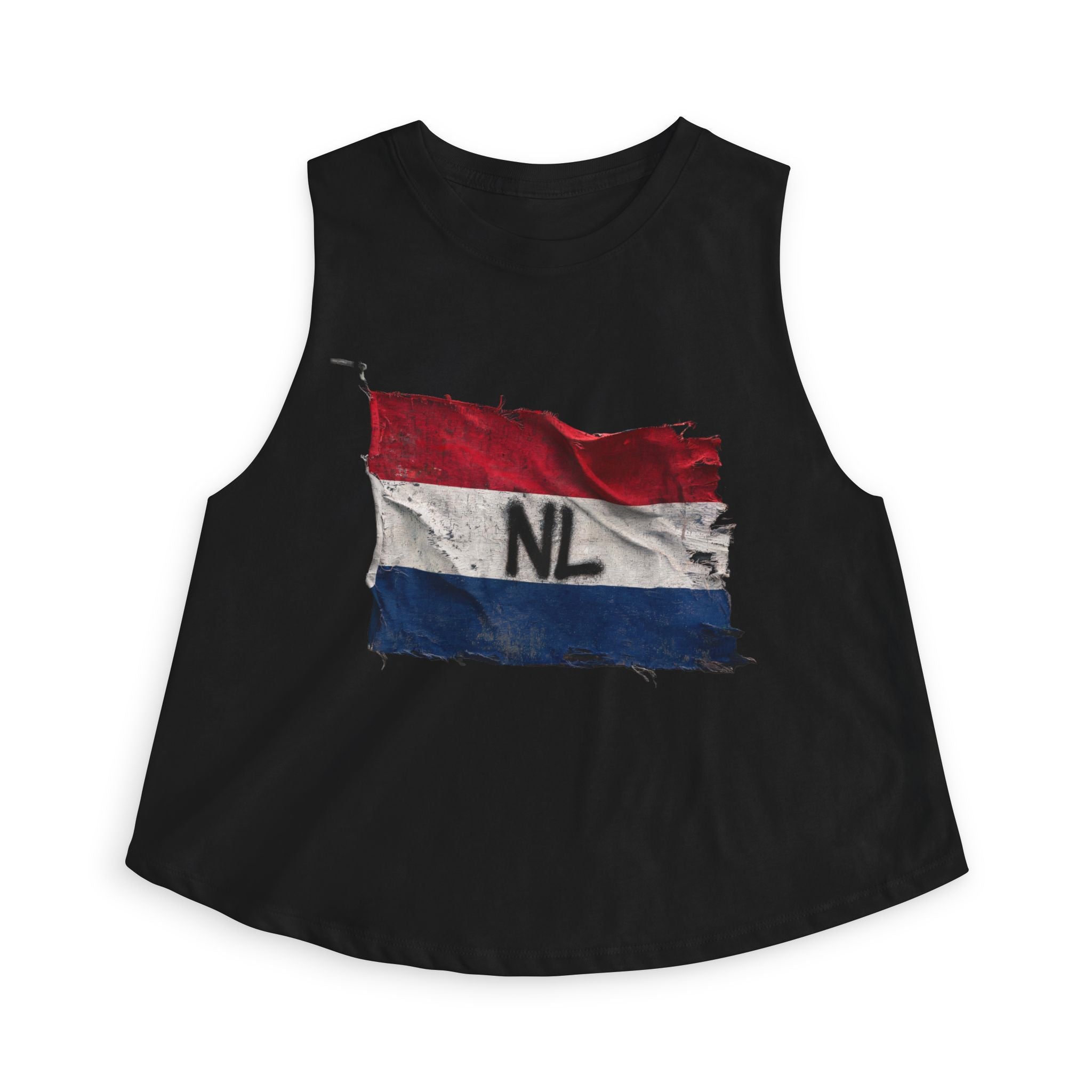 NL Flag Women's Crop Top — Vintage Netherlands Flag Cropped Tank