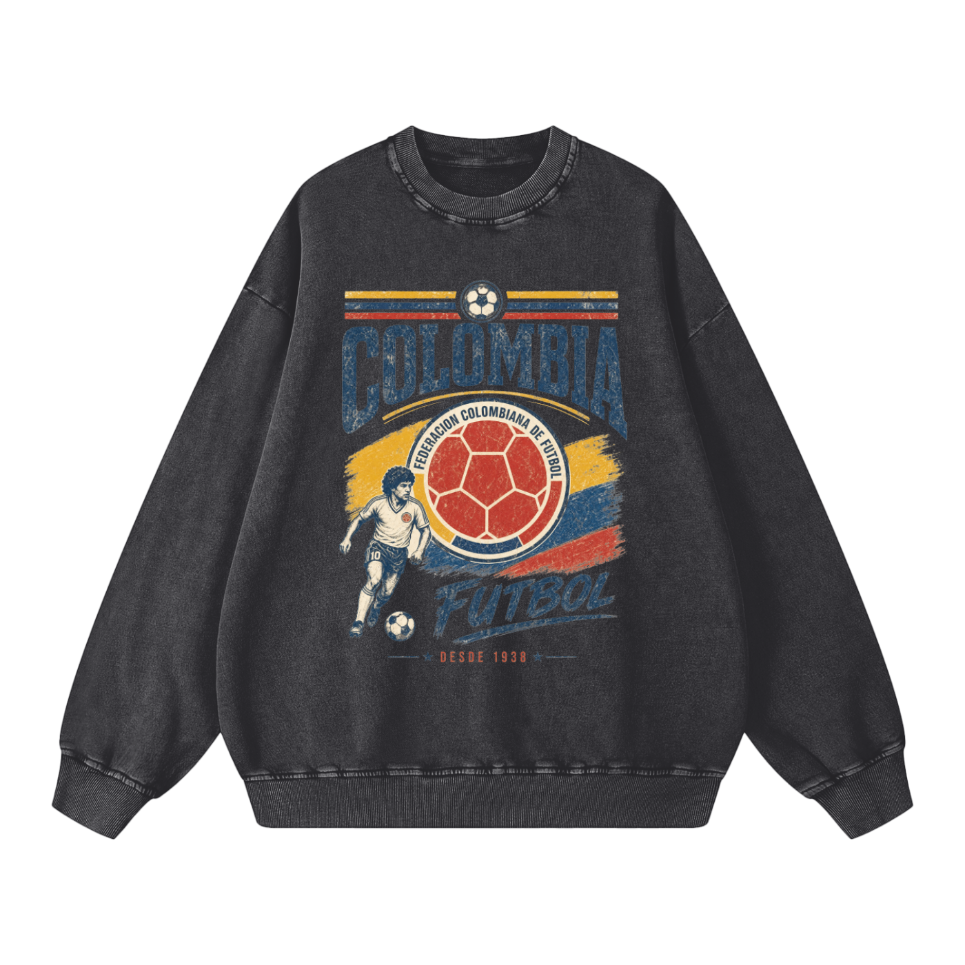 Colombia Vintage Football Crewneck — Cafetero