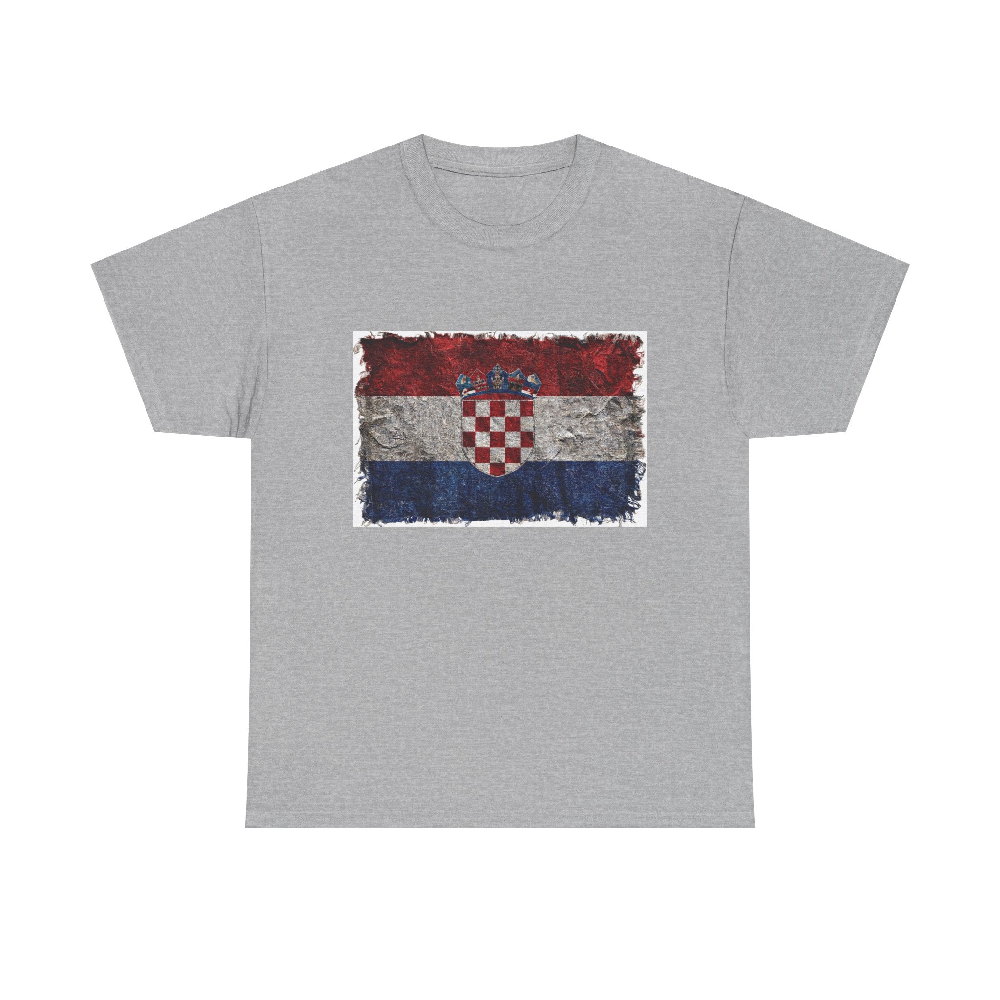 Distressed Croatia Flag Tee | Croatia Graphic Cotton T-Shirt