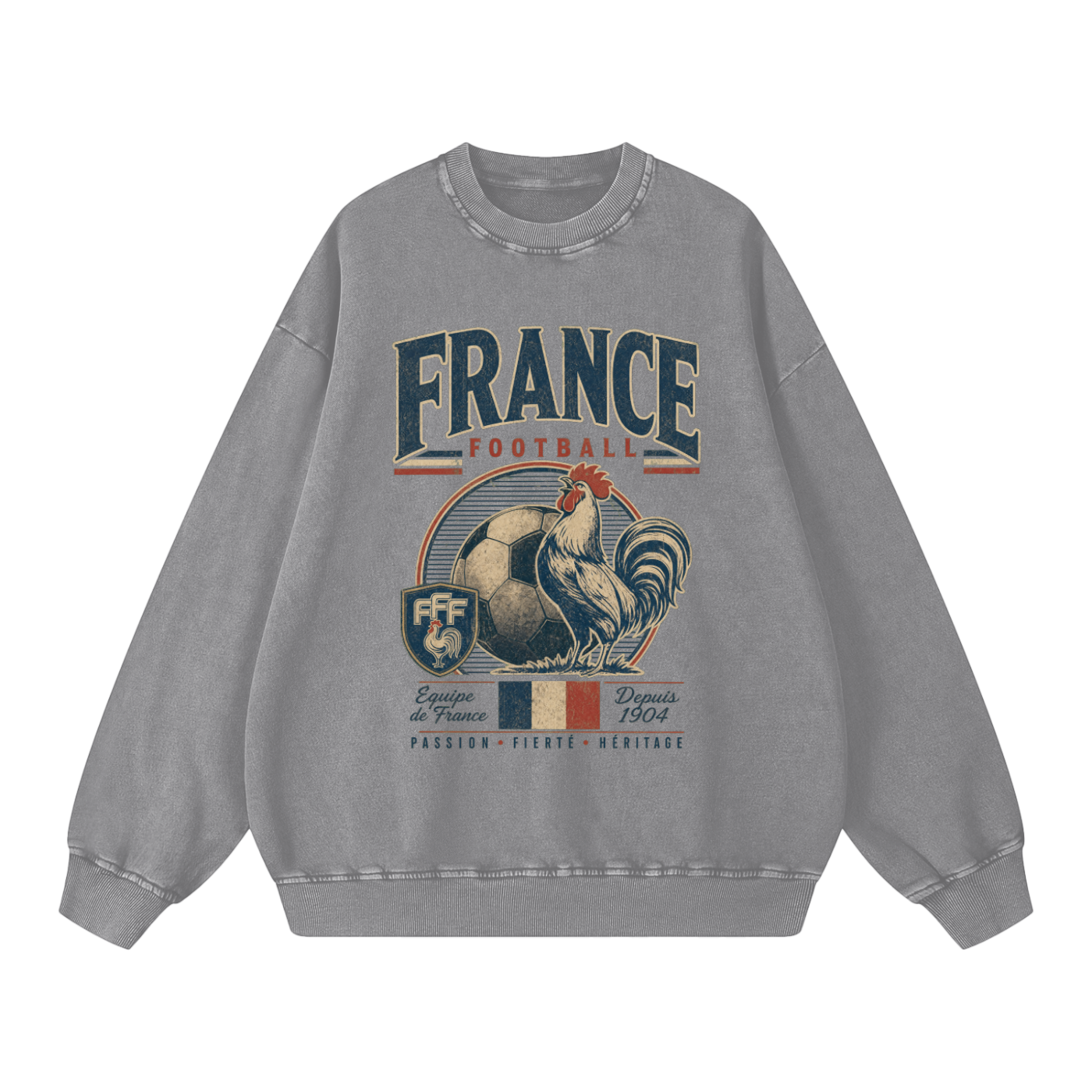 France Vintage Football Crewneck