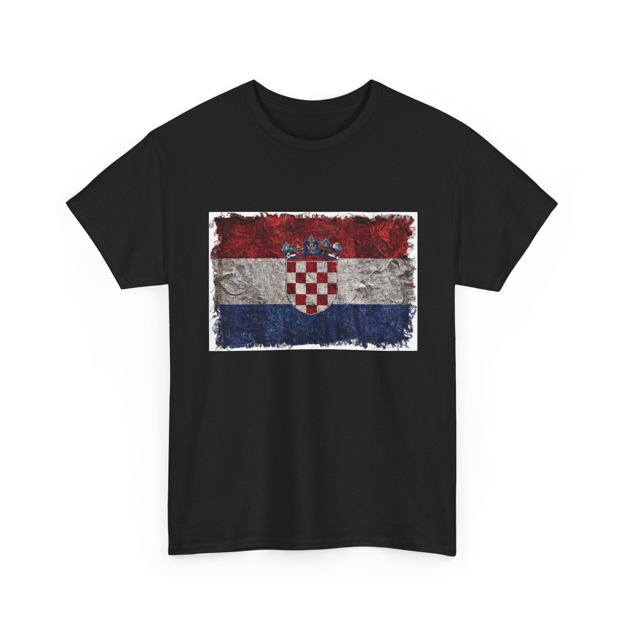 Distressed Croatia Flag Tee | Croatia Graphic Cotton T-Shirt