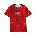 USA Red Marble Sports Jersey | Athletic Tee