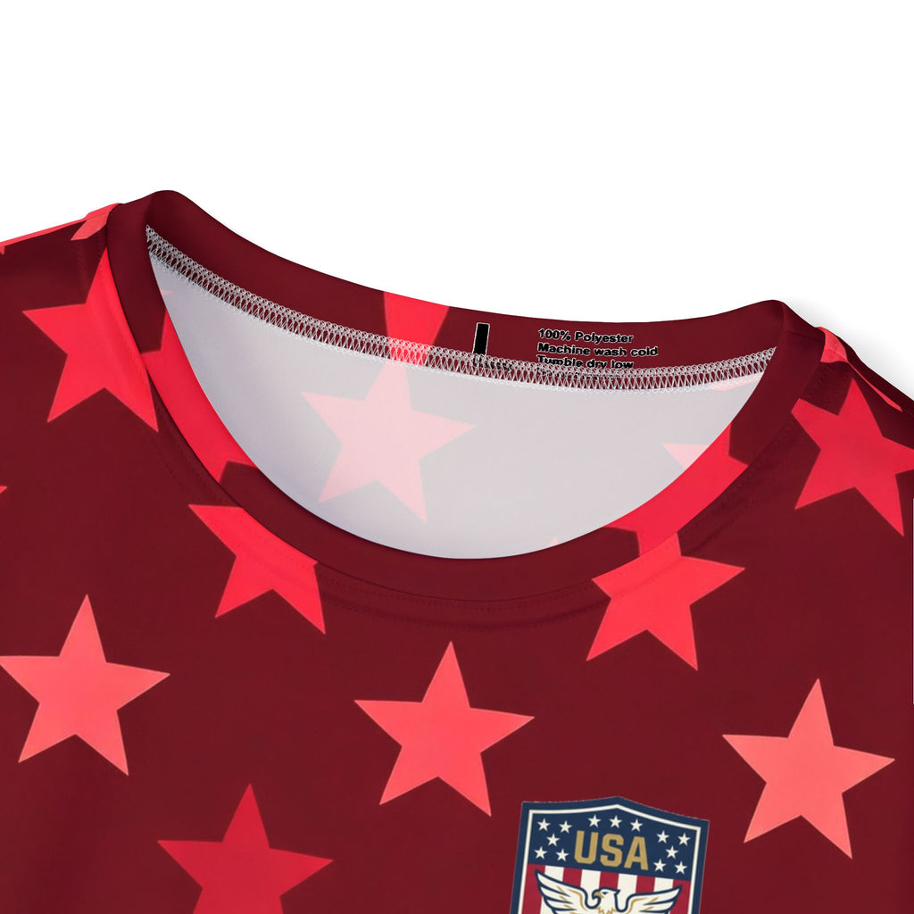 Red Star Pattern USA Emblem Jersey