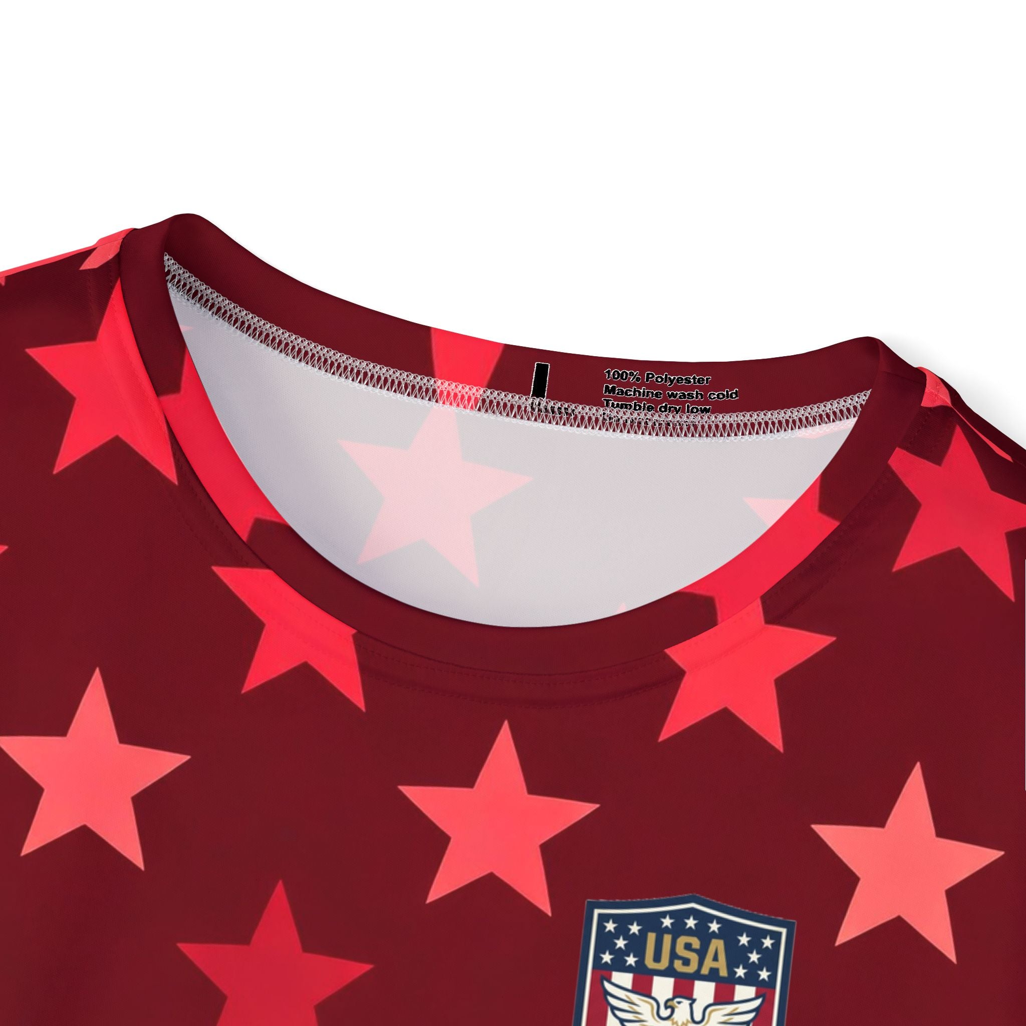 Red Star Pattern USA Emblem Jersey