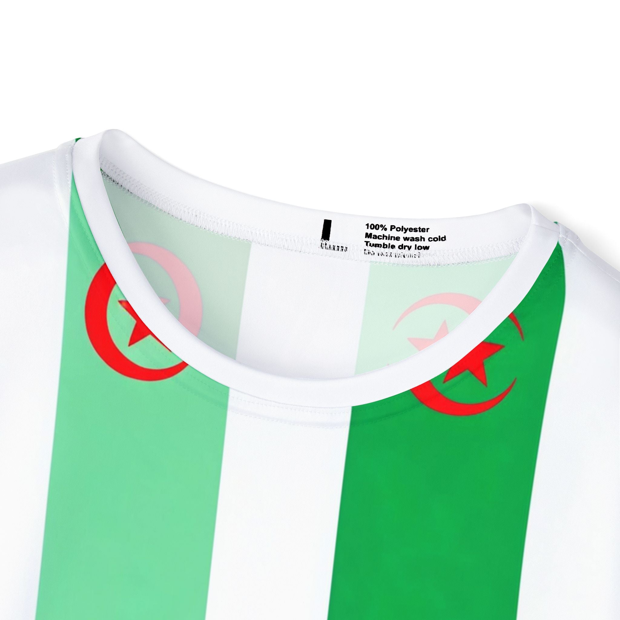 Algeria Crescent Star Striped Jersey | Sports Jersey