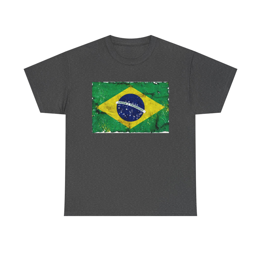 Distressed Brazil Flag Tee | Brazil Graphic Cotton T-Shirt