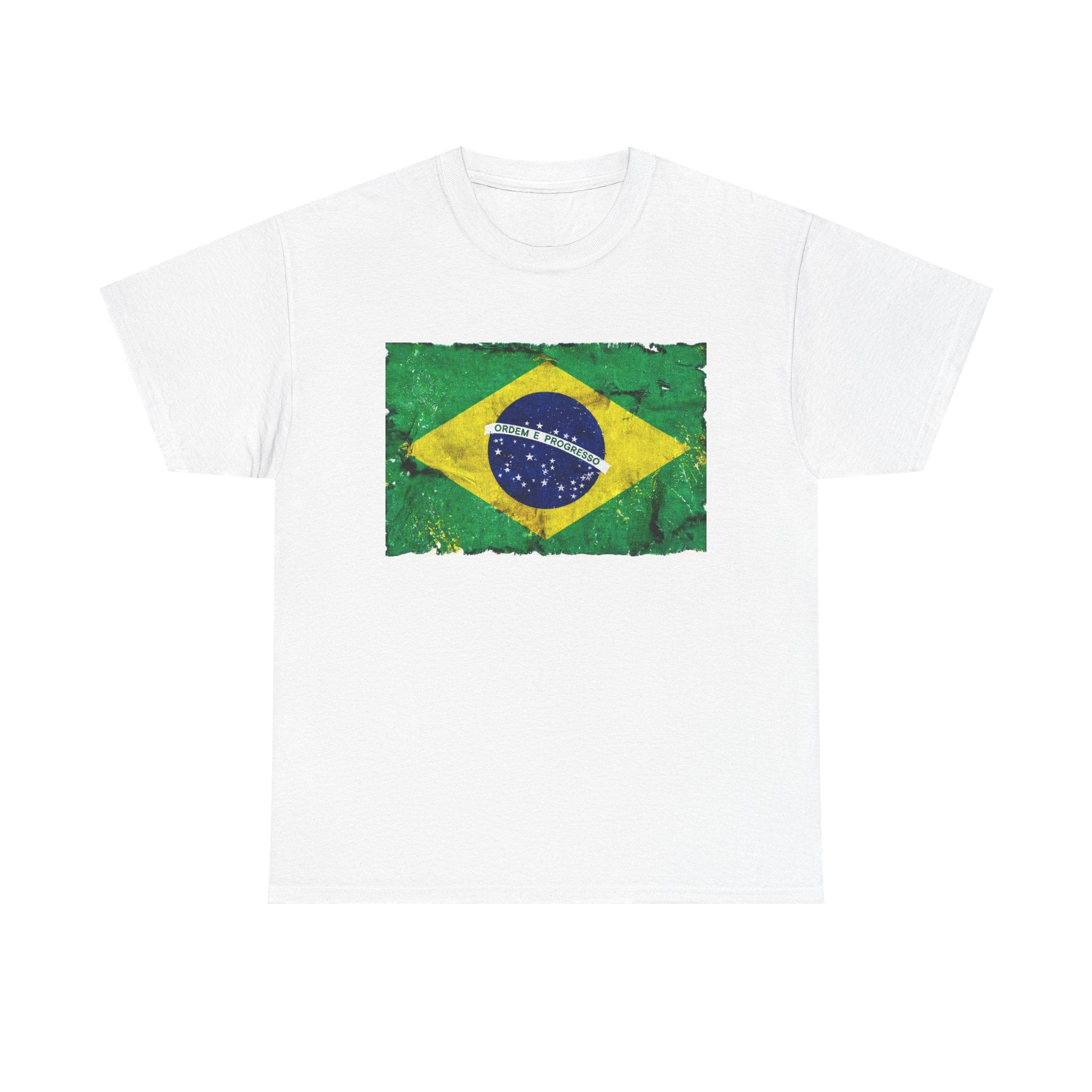 Distressed Brazil Flag Tee | Brazil Graphic Cotton T-Shirt