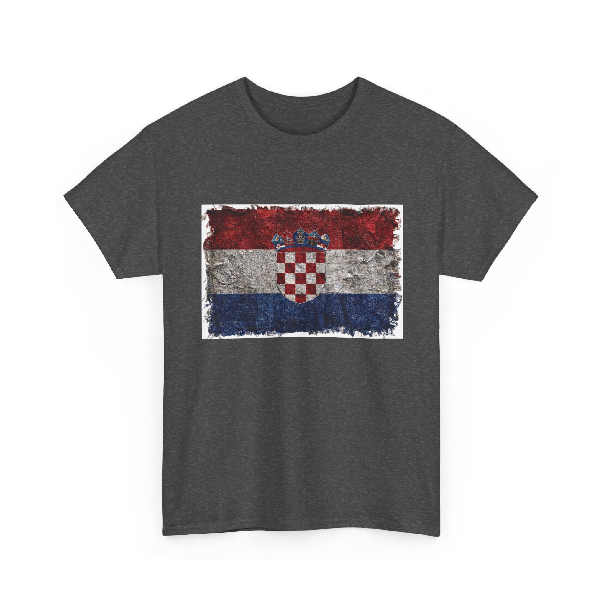 Distressed Croatia Flag Tee | Croatia Graphic Cotton T-Shirt