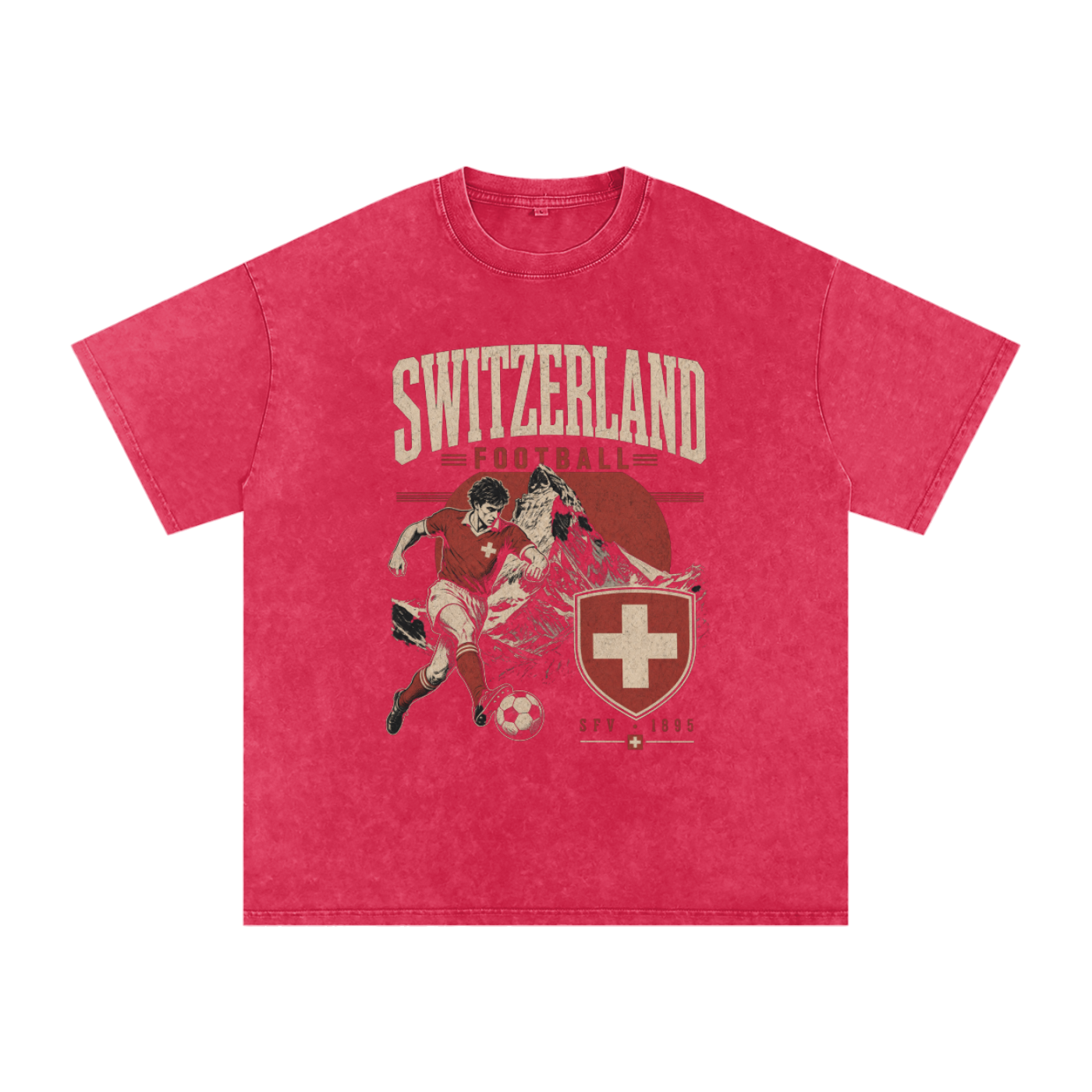 Switzerland Vintage Football Tee