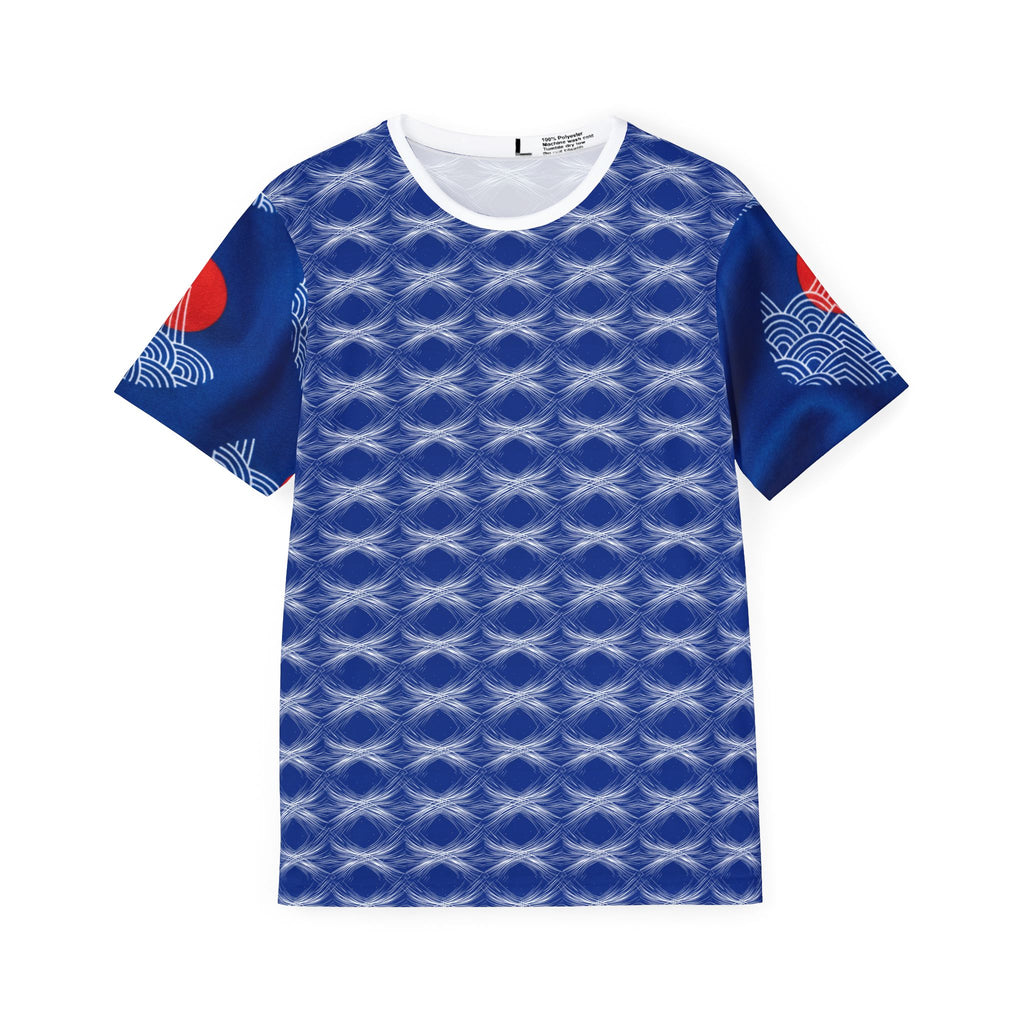 Japan Blue Wave Pattern Sports Jersey | All-Over Print