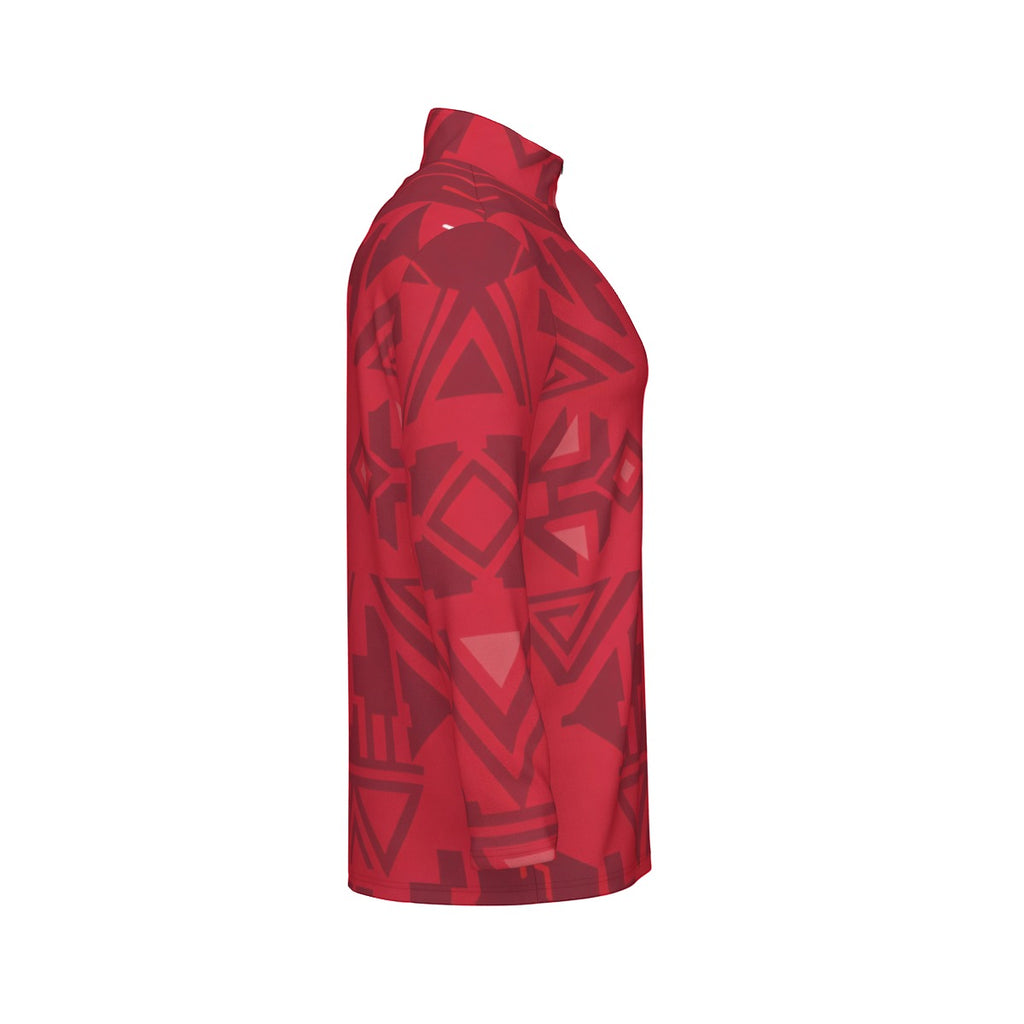Mexico Print Men's Sports Collar Jersey With Long Sleeve| Interlock