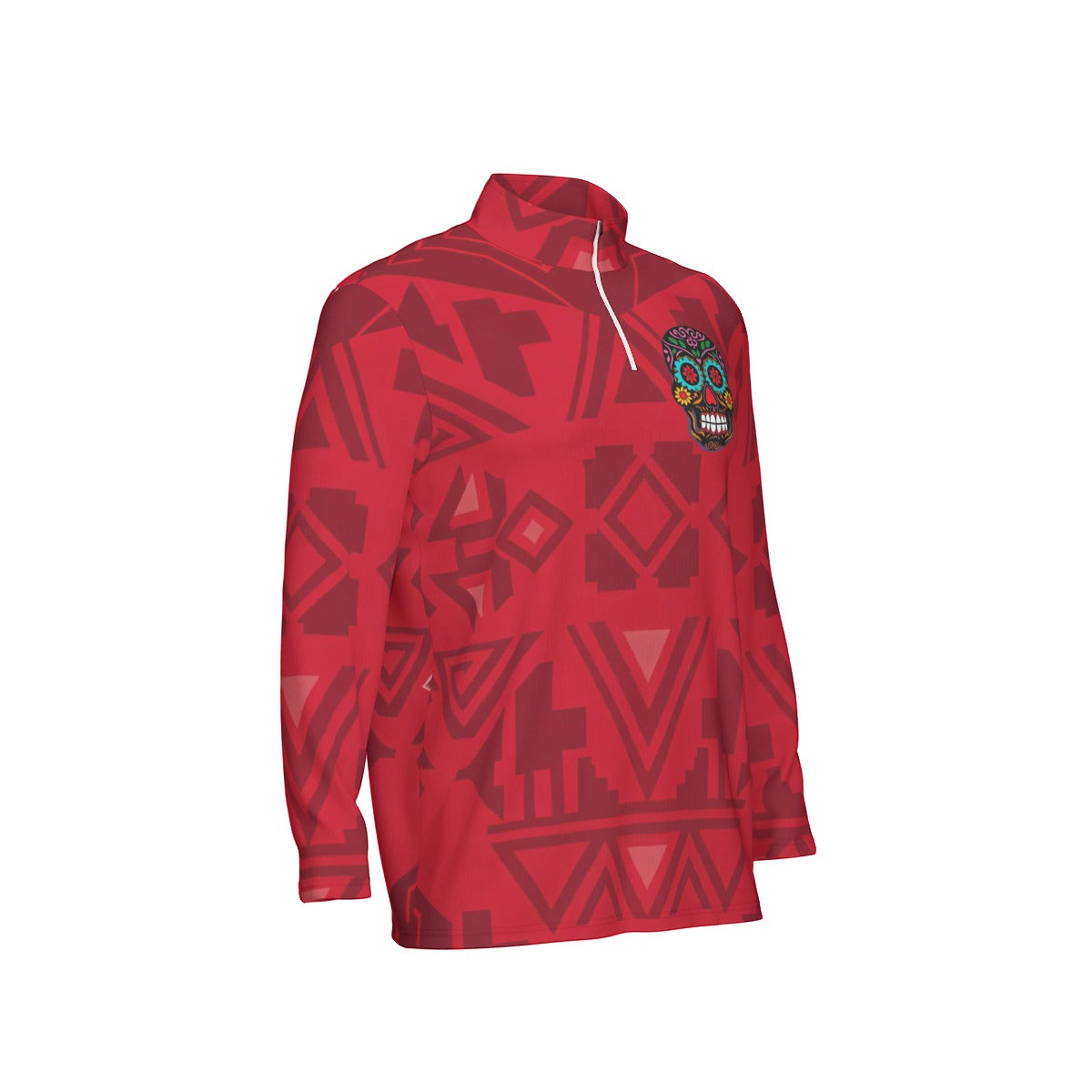 Mexico Print Men's Sports Collar Jersey With Long Sleeve| Interlock