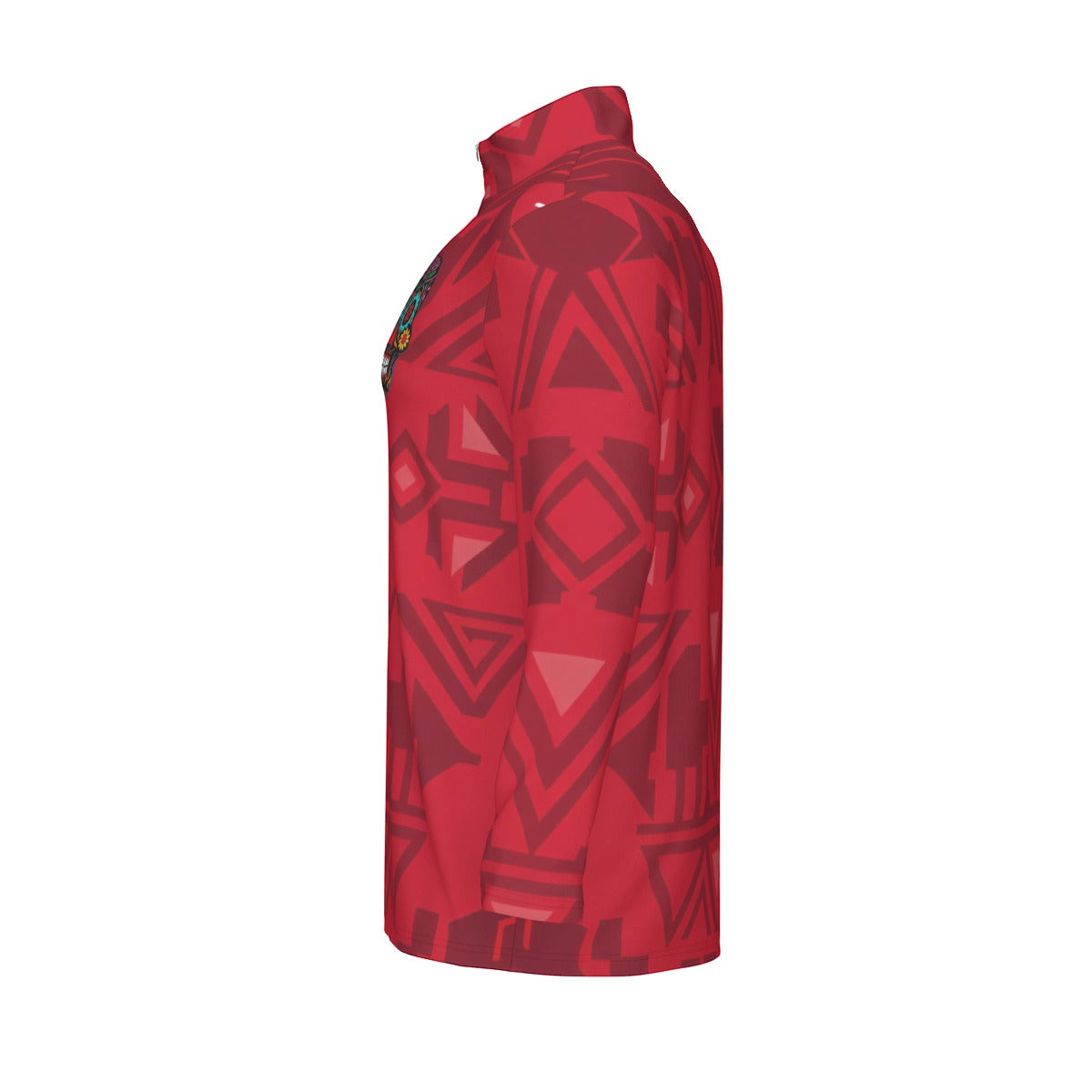 Mexico Print Men's Sports Collar Jersey With Long Sleeve| Interlock