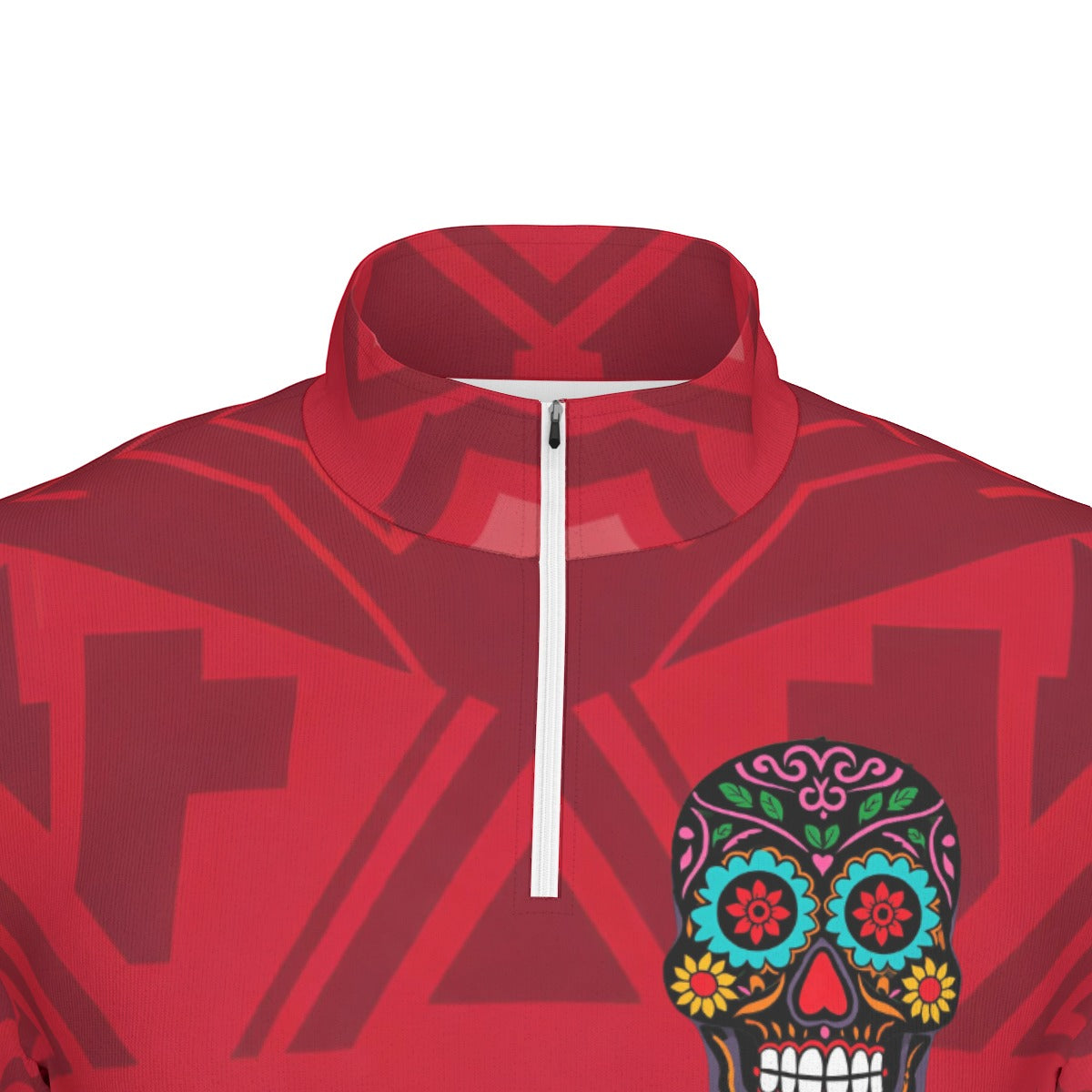 Mexico Print Men's Sports Collar Jersey With Long Sleeve| Interlock