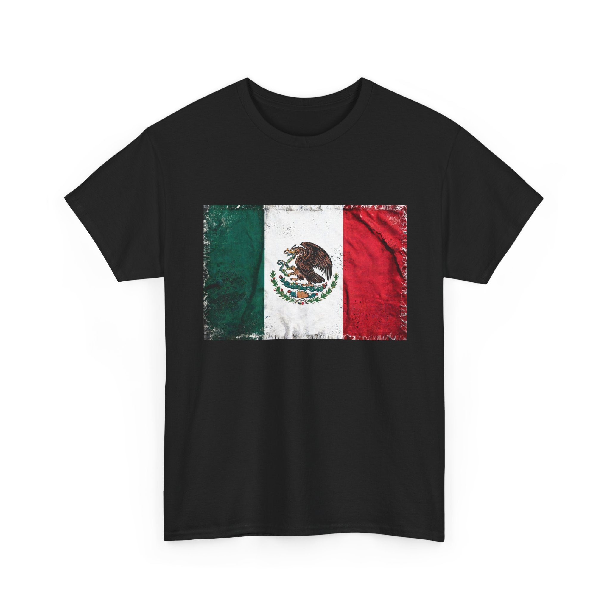 Distressed Mexico Flag Tee | Mexico Graphic Cotton T-Shirt