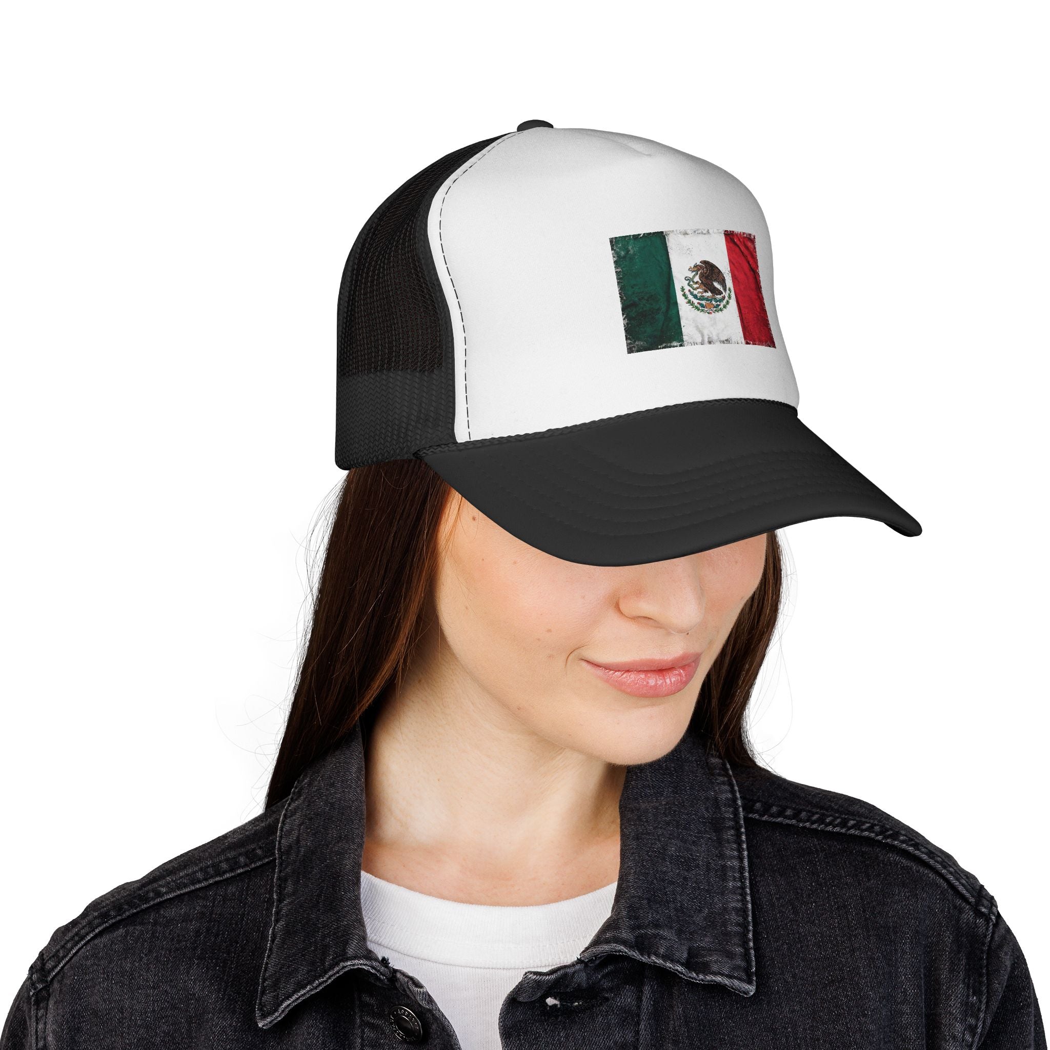 Mexican Flag Trucker Cap – Distressed Mexico Pride Mesh Hat