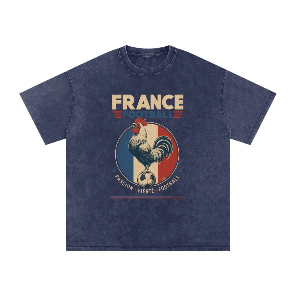 Vintage Heritage Snow Washed Cotton T-Shirt - France Edition