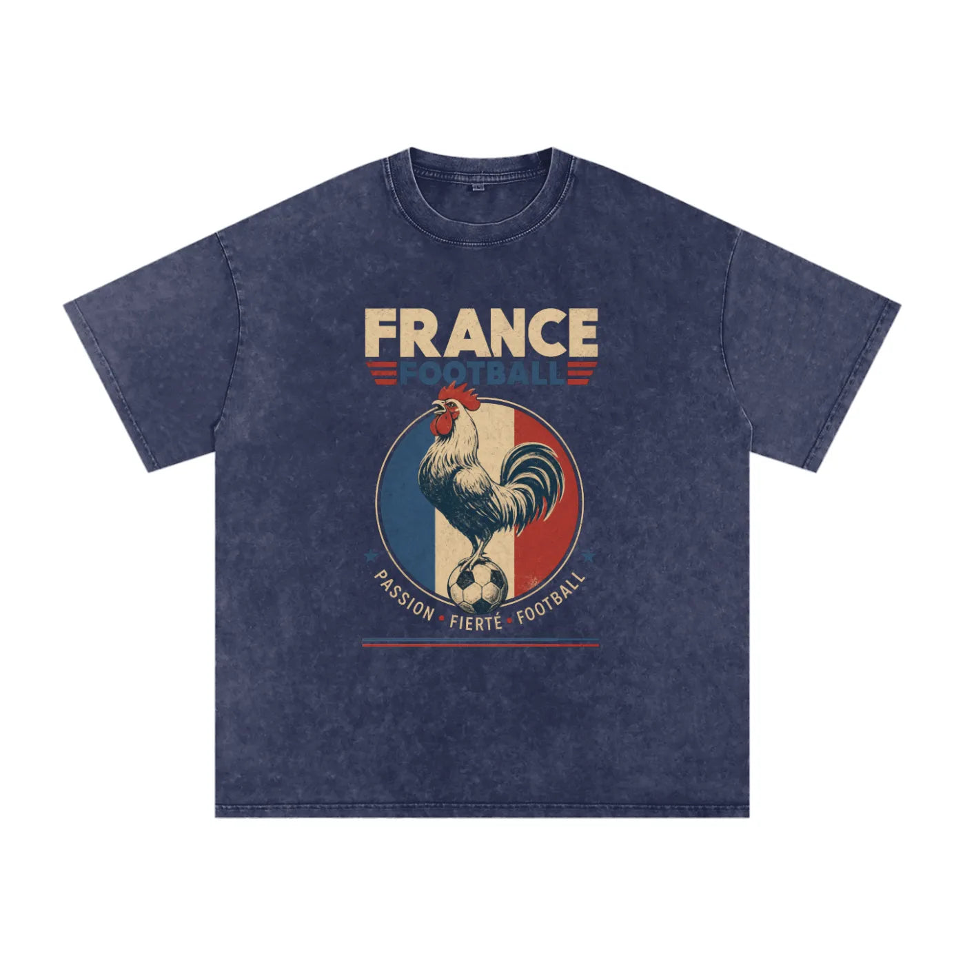 Vintage Heritage Snow Washed Cotton T-Shirt - France Edition
