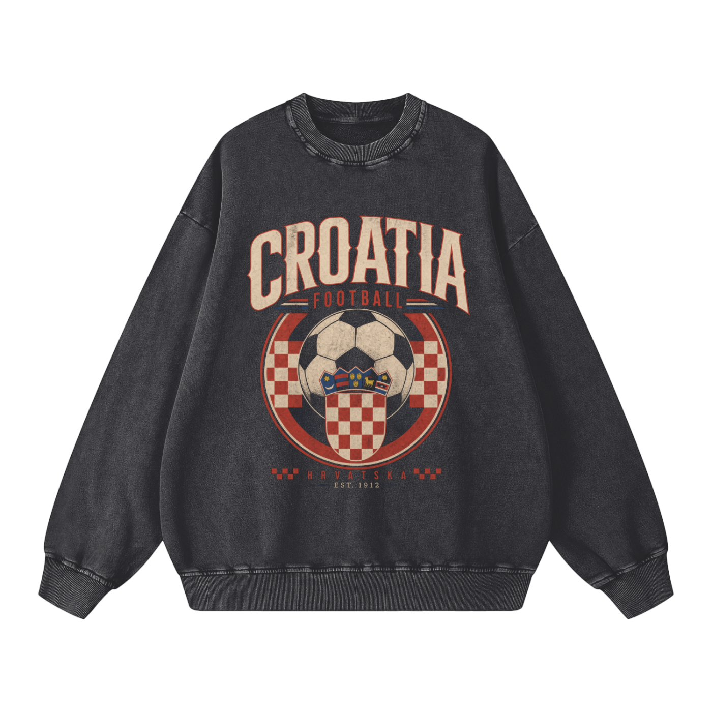 Croatia Vintage Football Crewneck