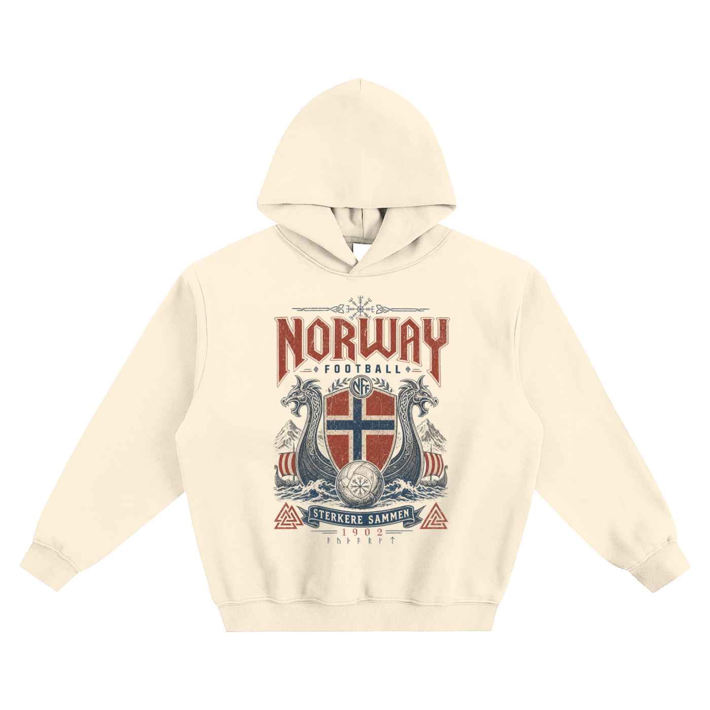 Norway Vintage Football Hoodie