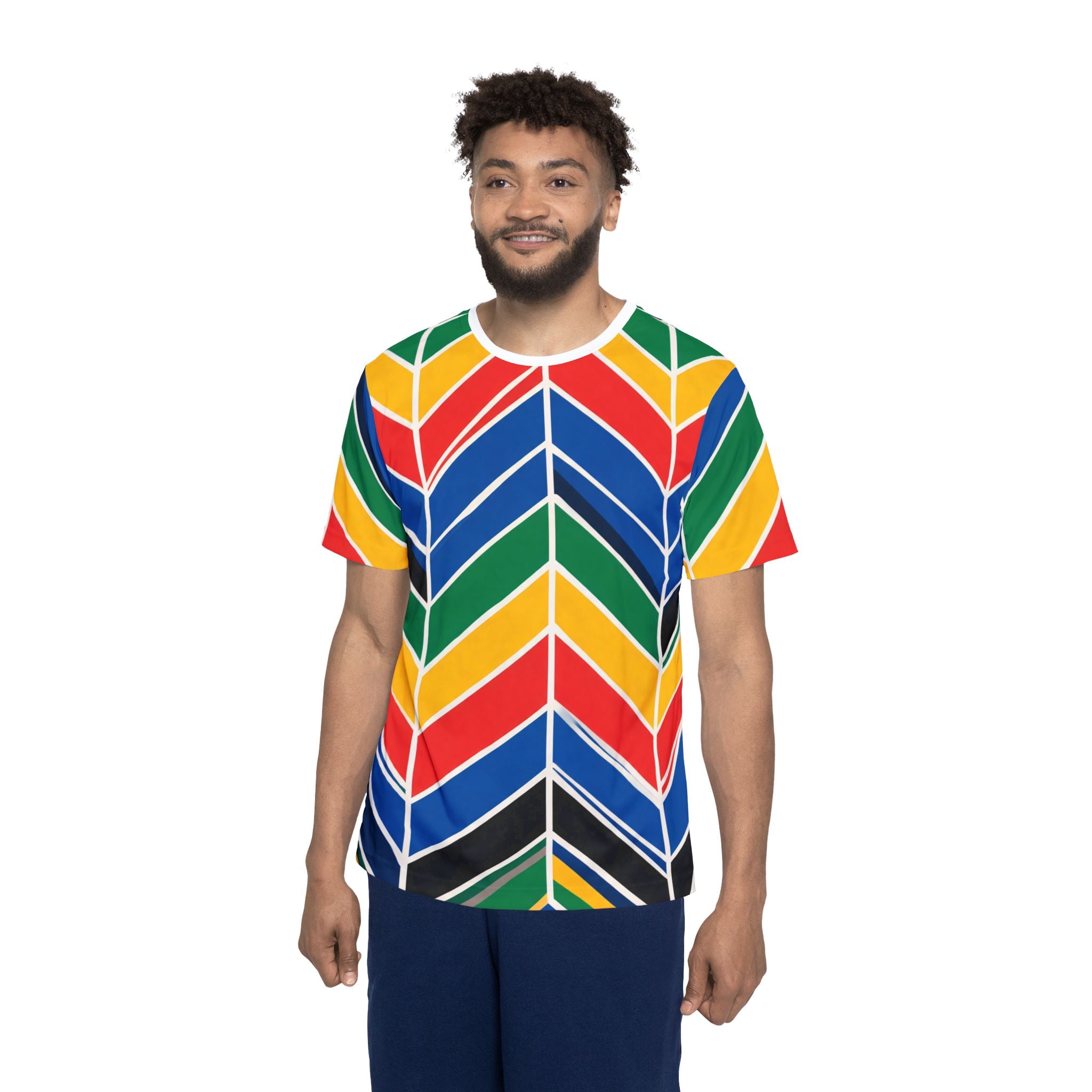 South Africa Colorblock Men's Sports Jersey | Multicolor Athletic Tee