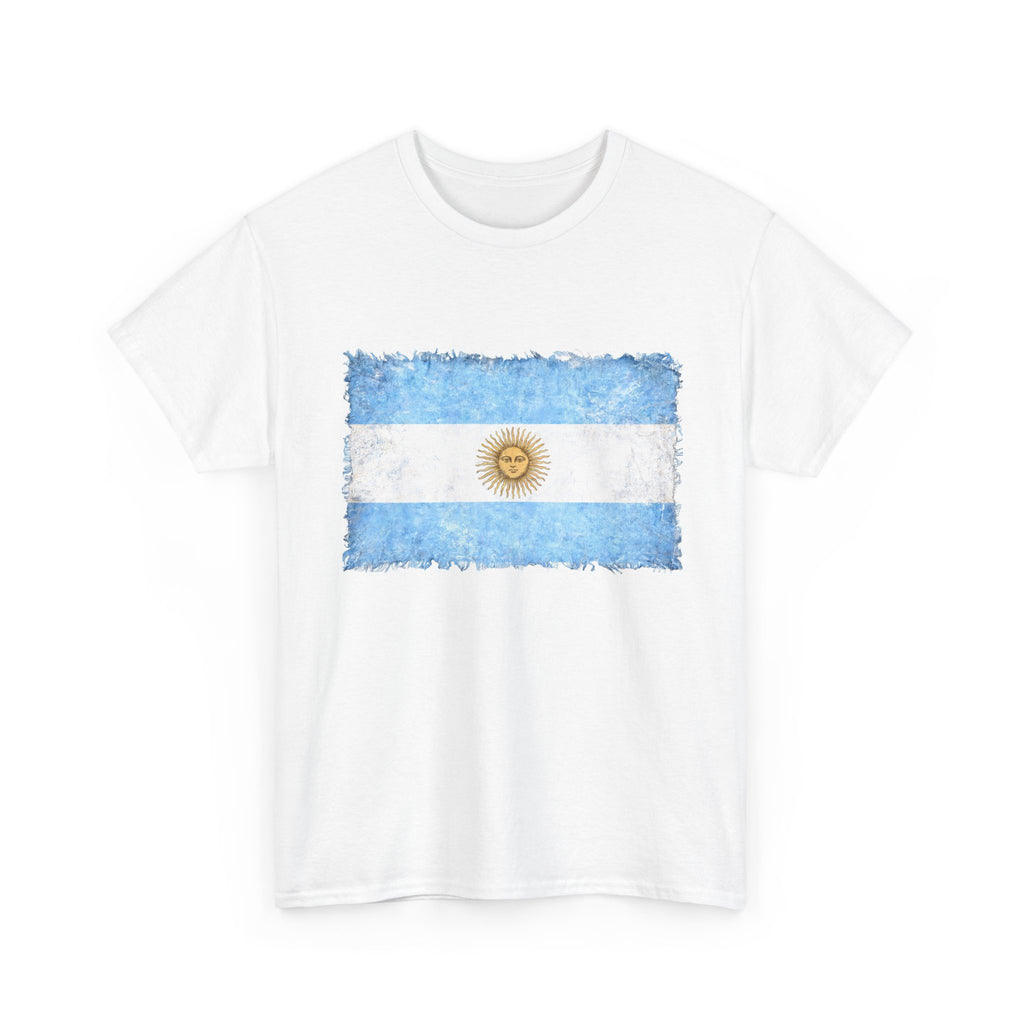 Distressed Argentina Flag Tee | Argentina Graphic Cotton T-Shirt
