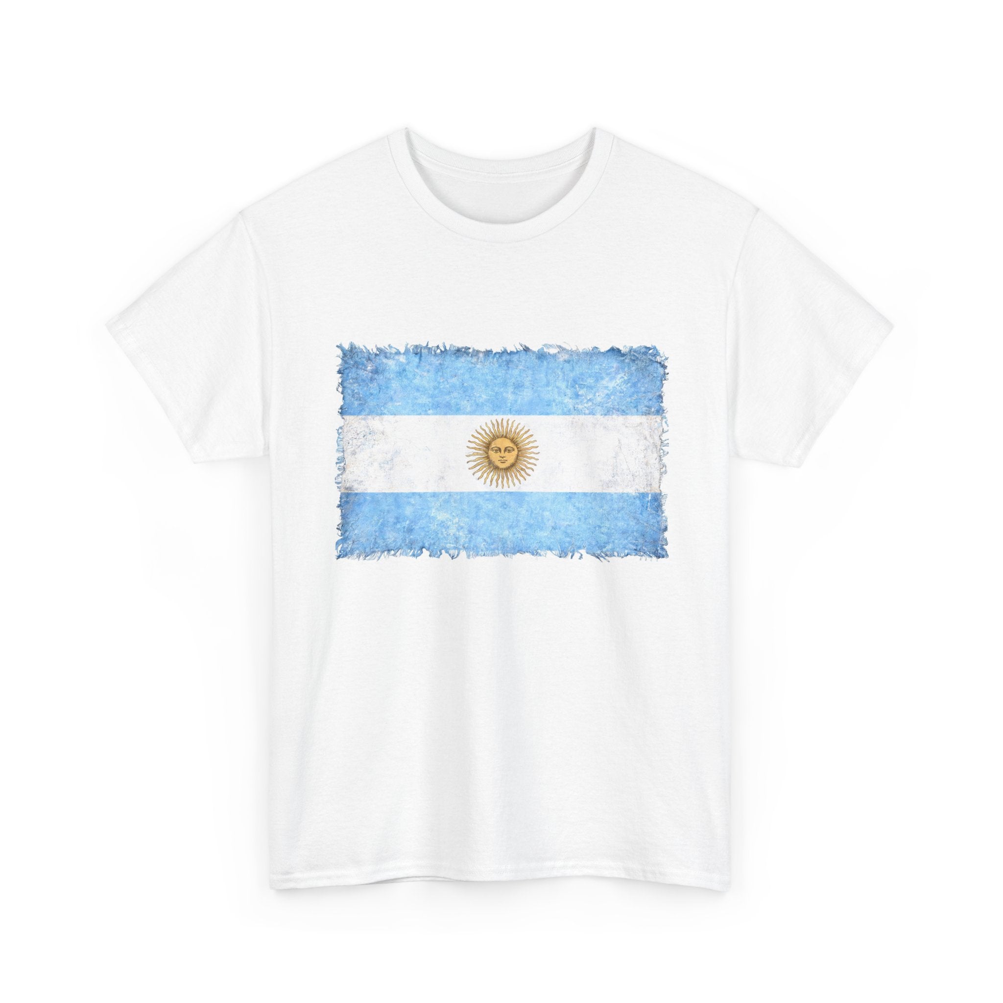 Distressed Argentina Flag Tee | Argentina Graphic Cotton T-Shirt