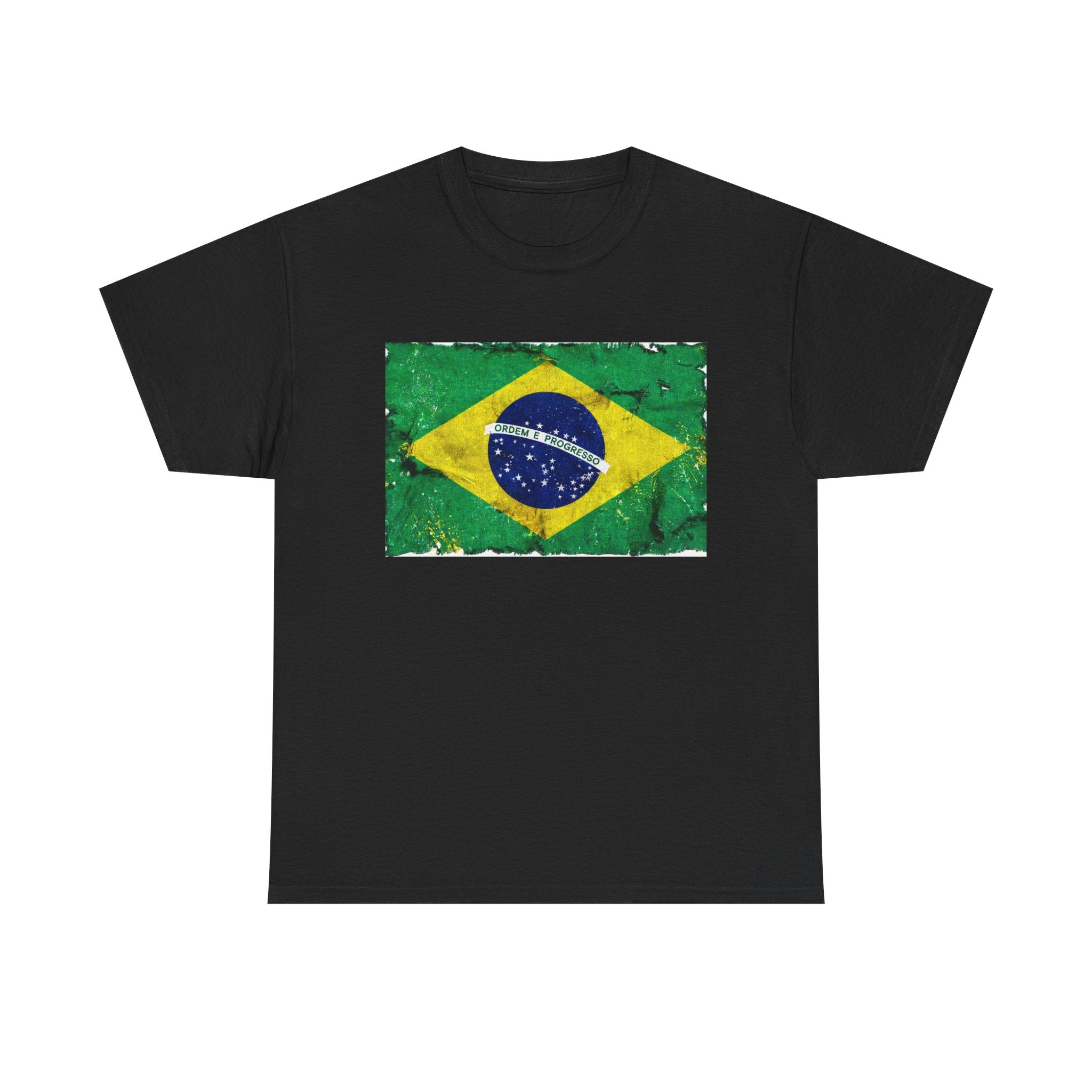 Distressed Brazil Flag Tee | Brazil Graphic Cotton T-Shirt