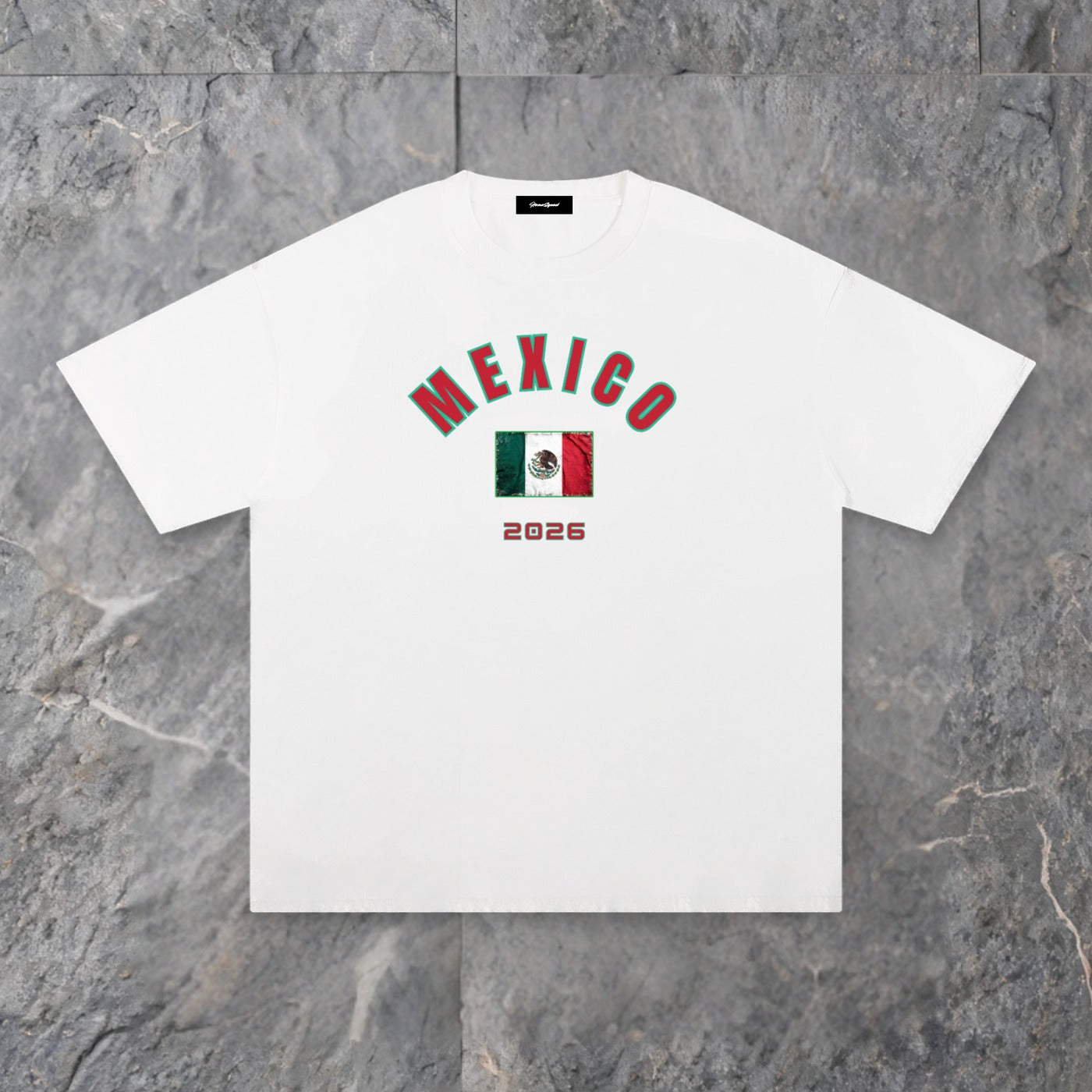 mexico 2026 unisex pure cotton t shirt — slate background