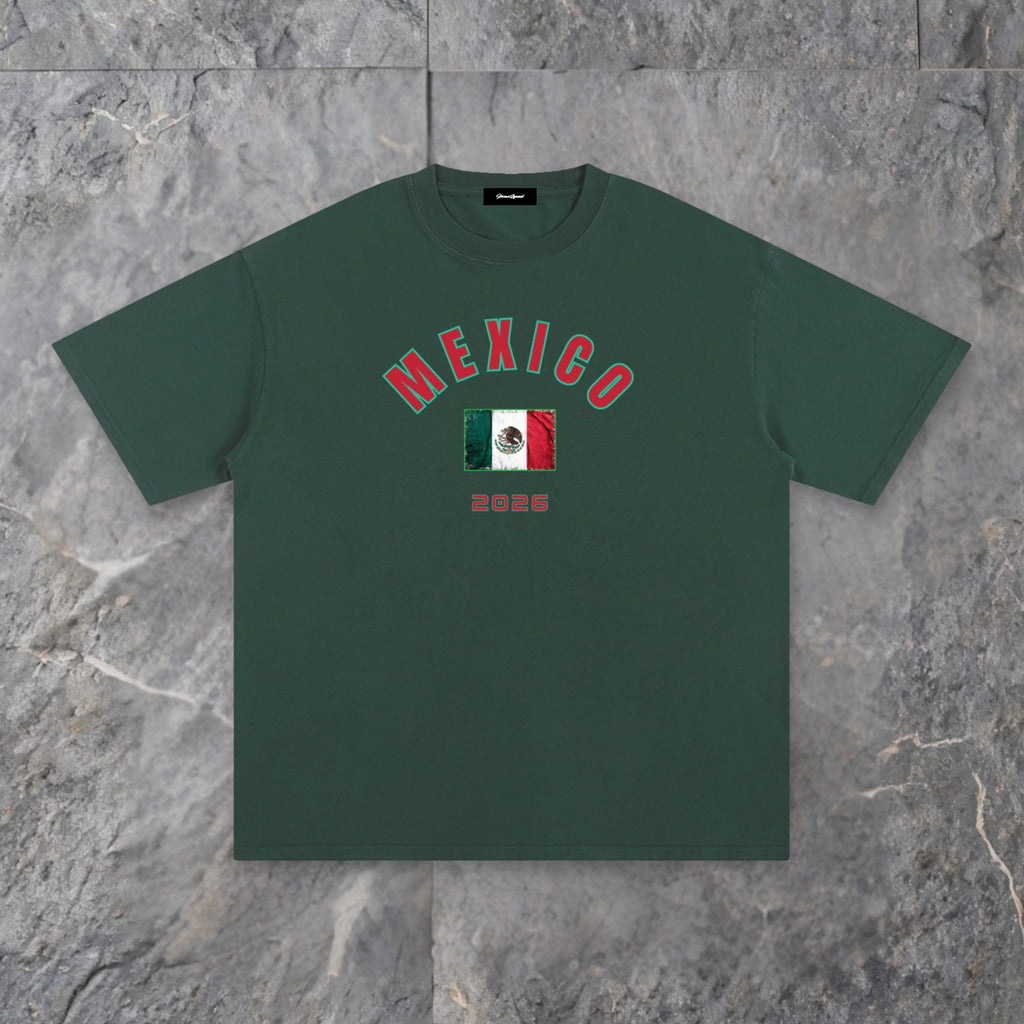mexico 2026 unisex pure cotton t shirt — slate background