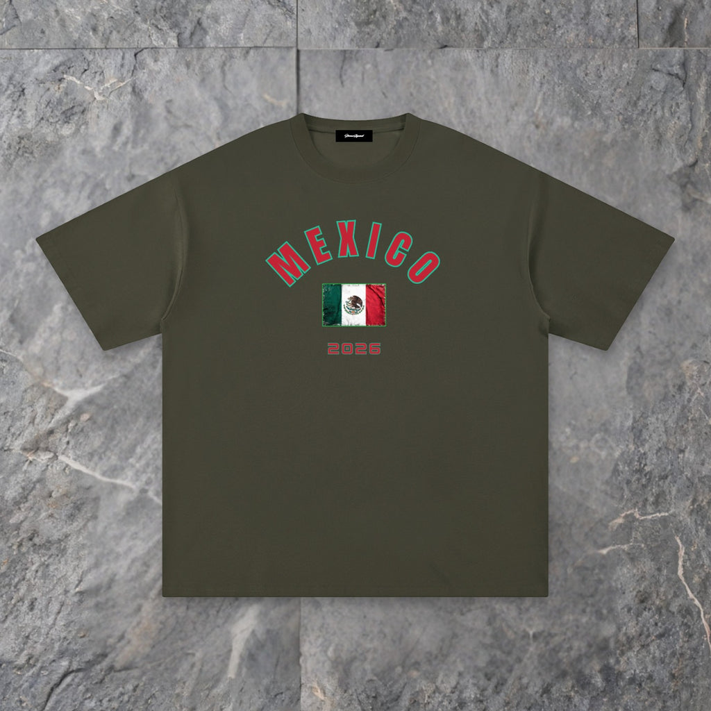 mexico 2026 unisex pure cotton t shirt — slate background