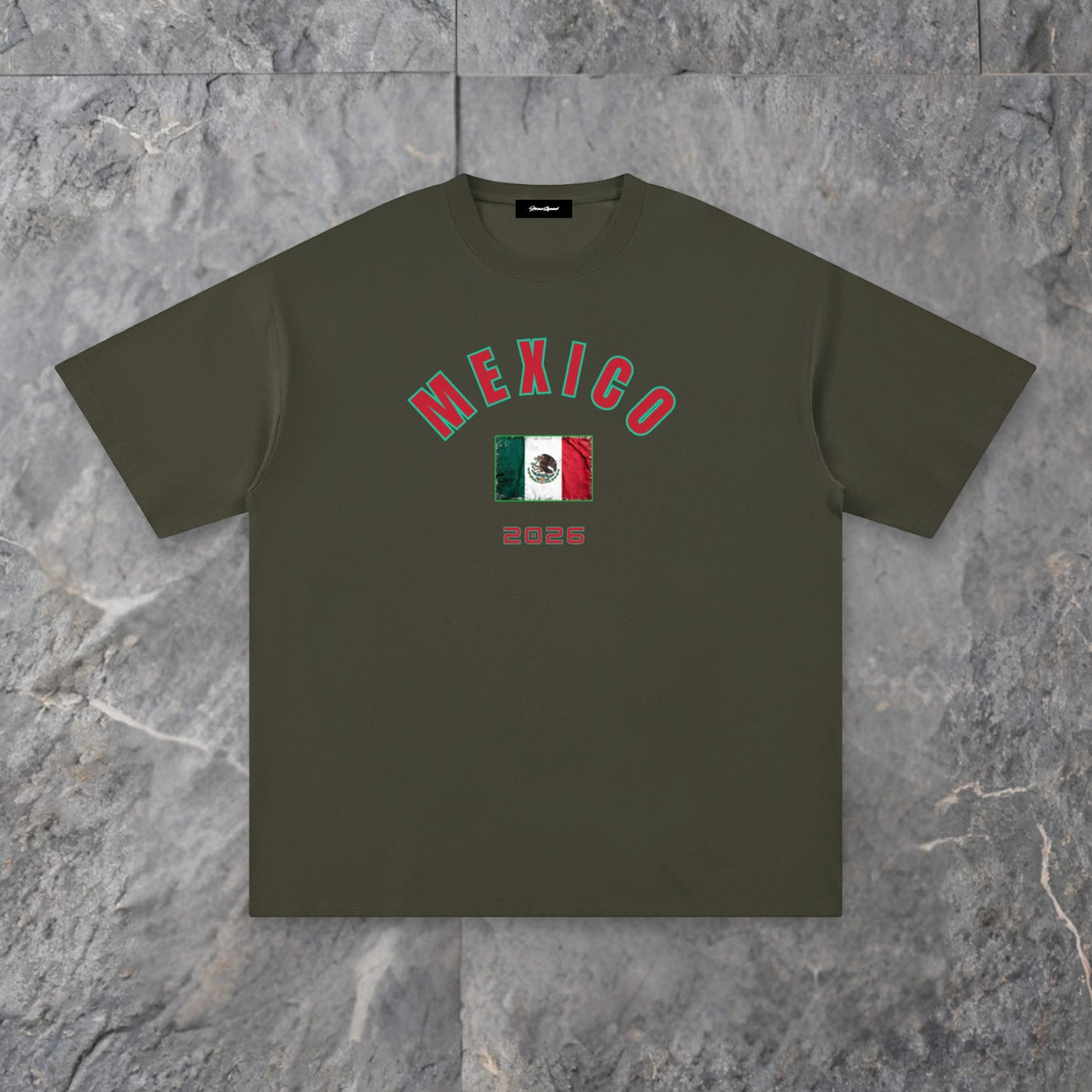 mexico 2026 unisex pure cotton t shirt — slate background