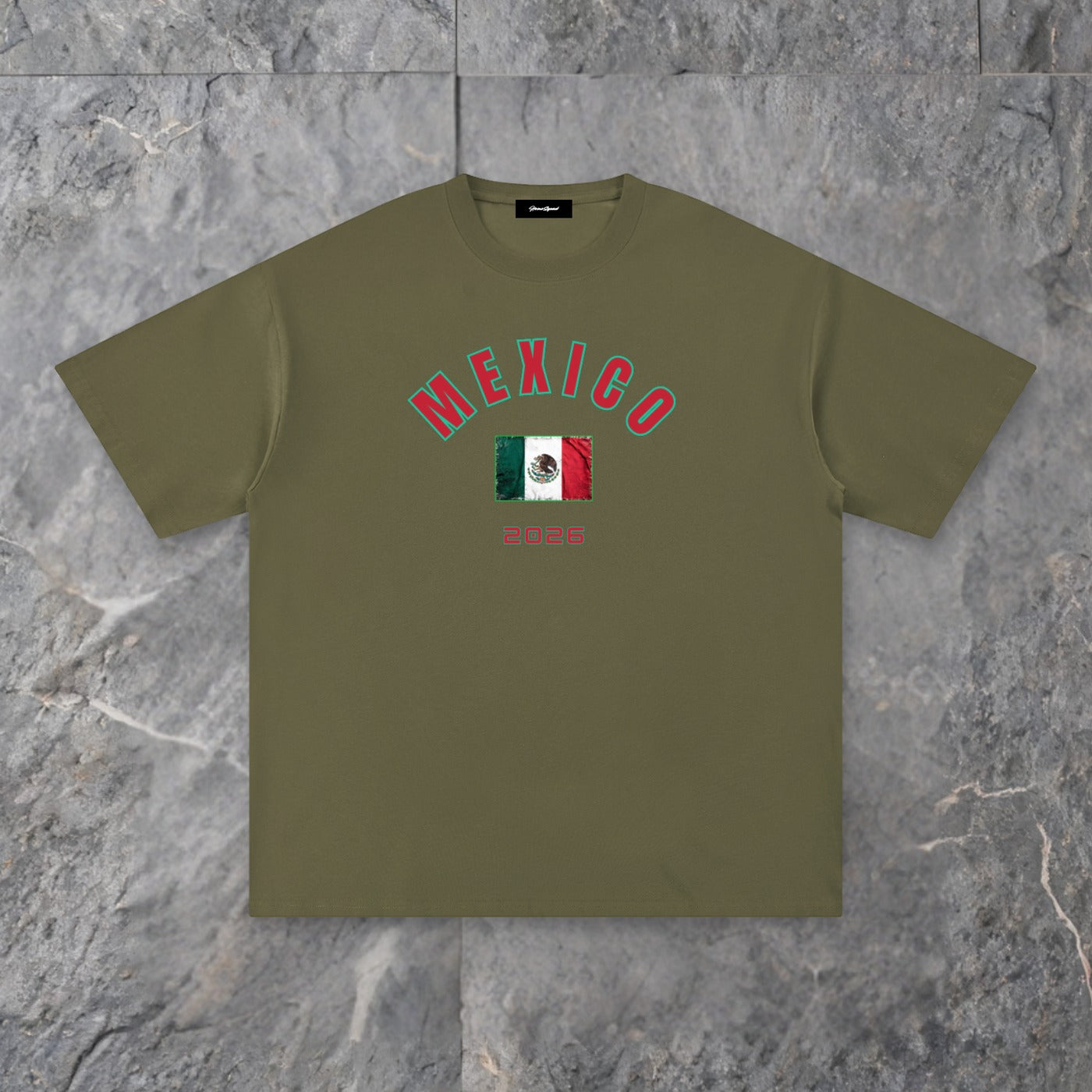 mexico 2026 unisex pure cotton t shirt — slate background