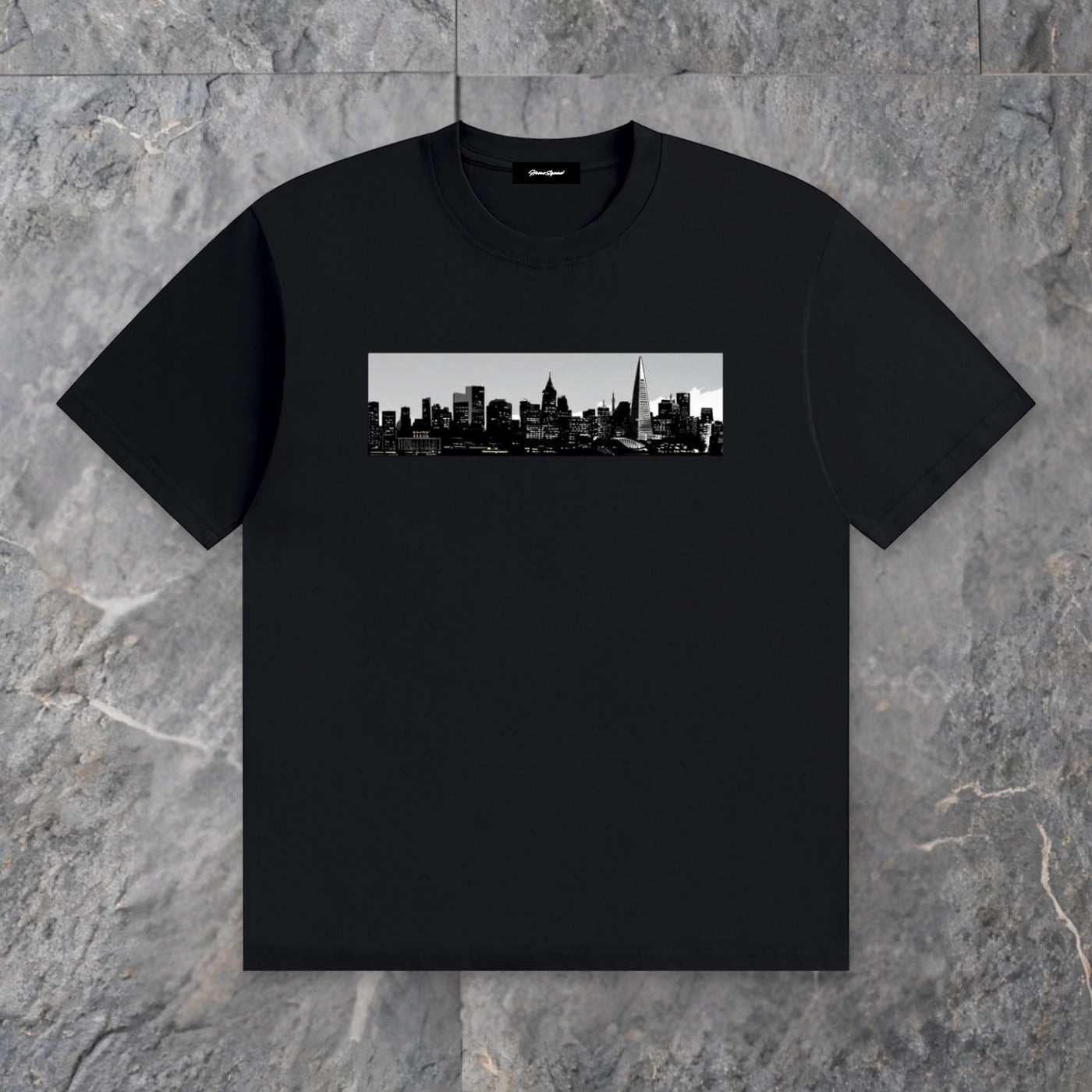 sf usa unisex seamless cotton t shirt — slate background