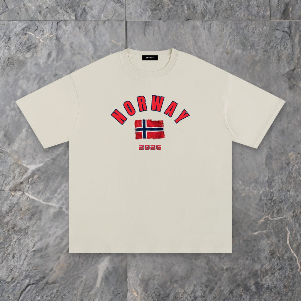 norway 26 unisex pure cotton t shirt — slate background