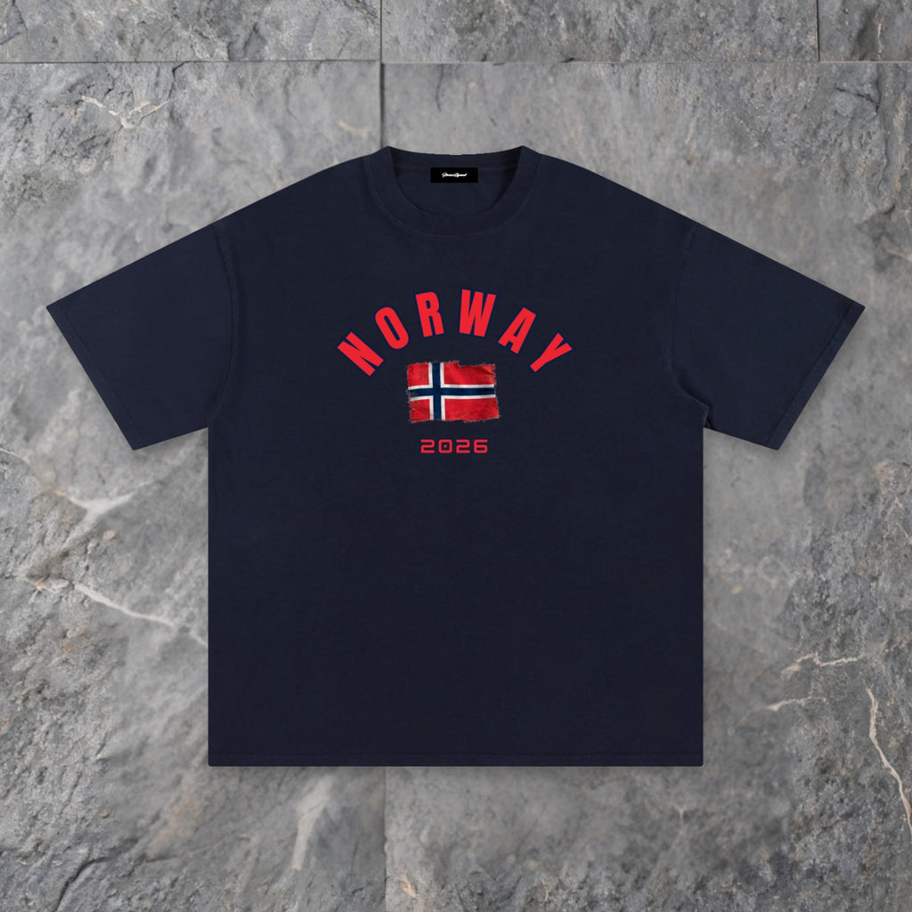 norway 26 unisex pure cotton t shirt — slate background
