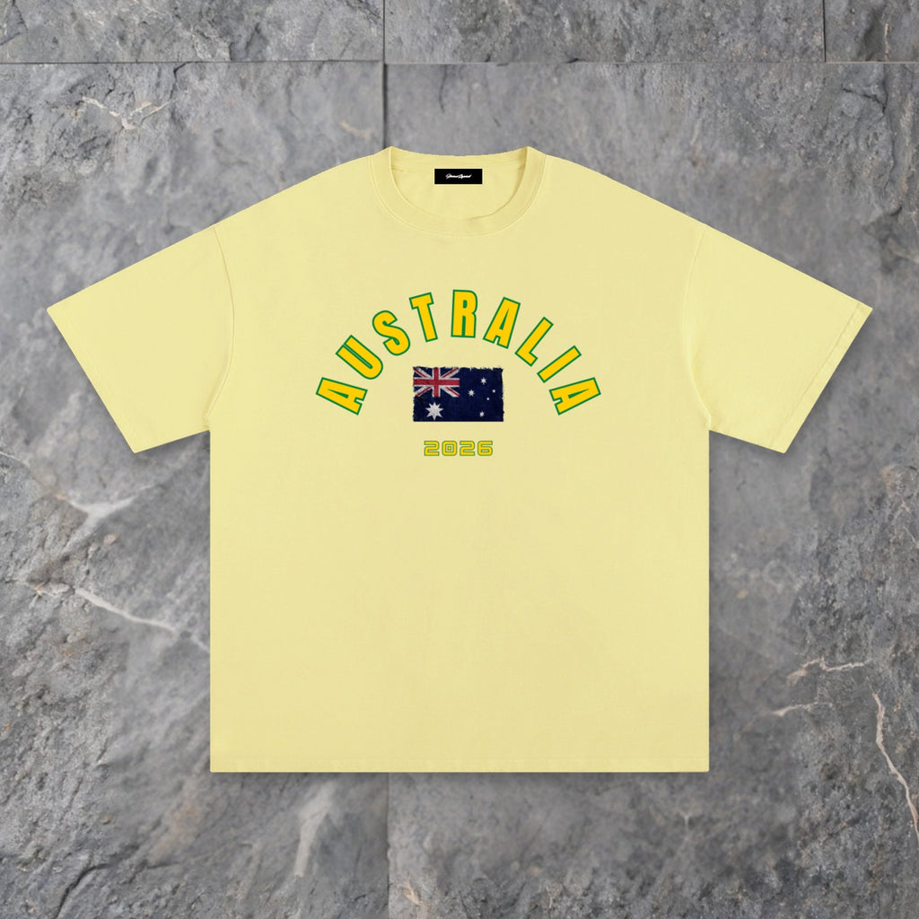 australia 26 unisex pure cotton t shirt — slate background
