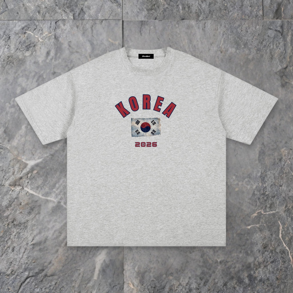 south korea unisex pure cotton t shirt 1 — slate background