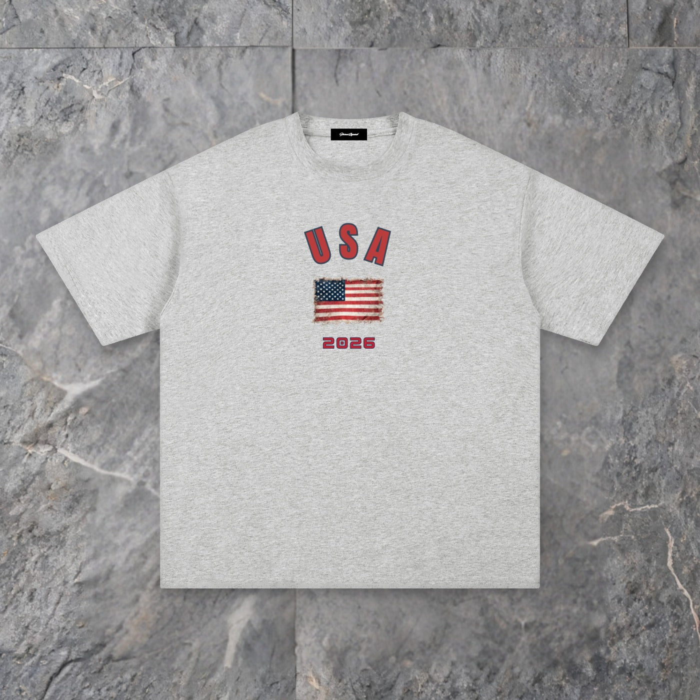 usa 26 unisex pure cotton t shirt — slate background