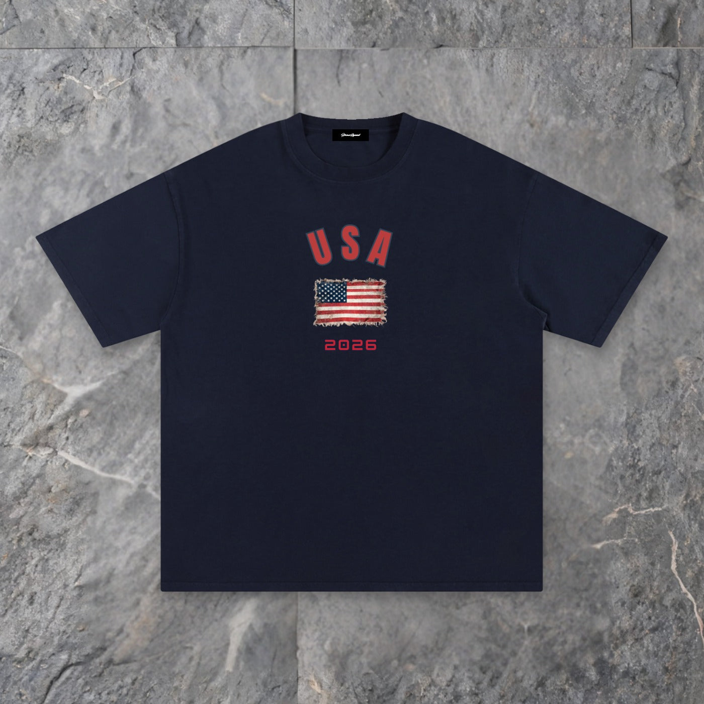 usa 26 unisex pure cotton t shirt — slate background