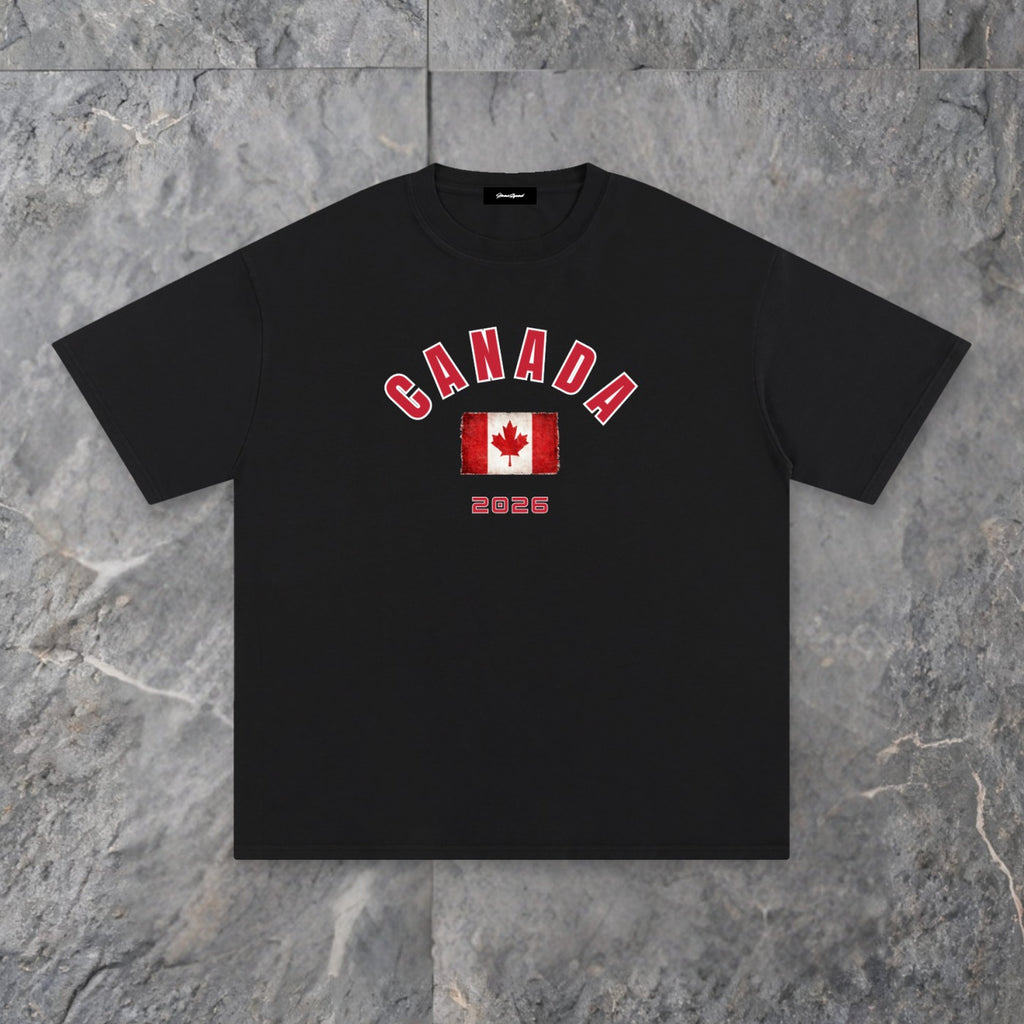 canada unisex pure cotton t shirt — slate background