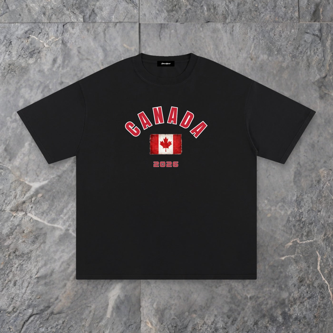 canada unisex pure cotton t shirt — slate background