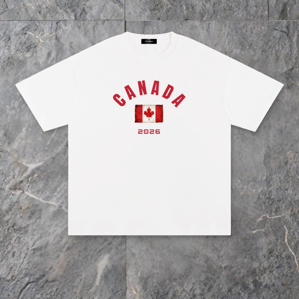 canada unisex pure cotton t shirt — slate background