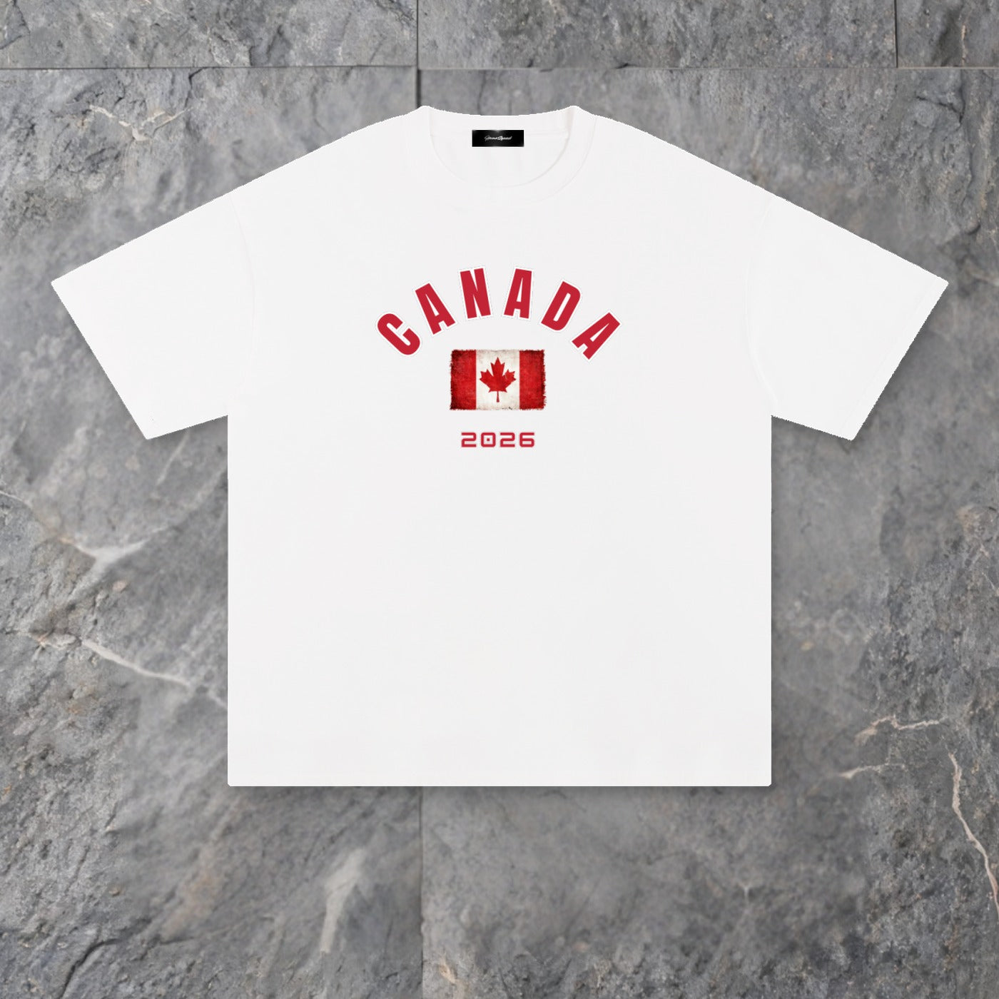 canada unisex pure cotton t shirt — slate background