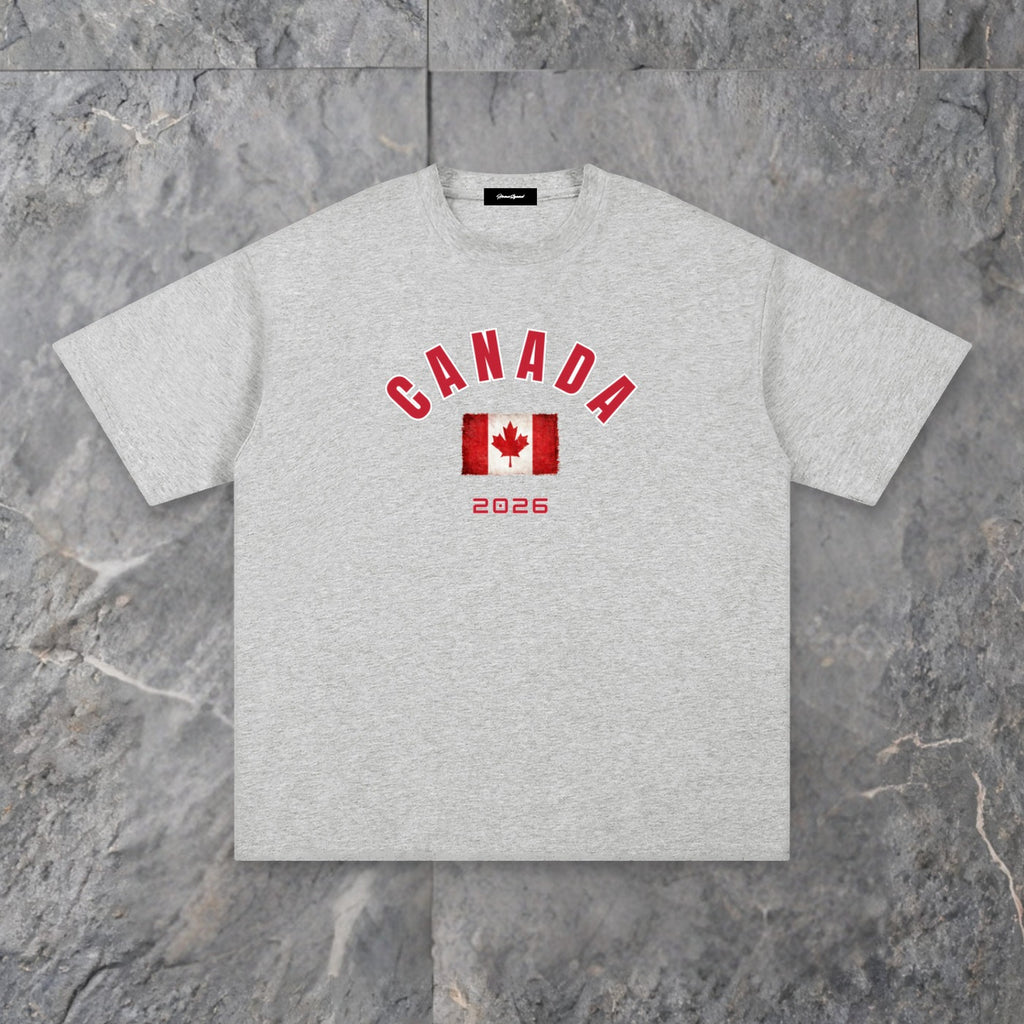 canada unisex pure cotton t shirt — slate background